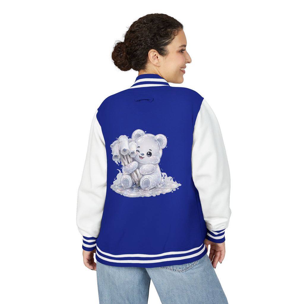 White Ghost Pipe Custer, Oozy Bears Mushroom Special- Letterman Graphic Jacket