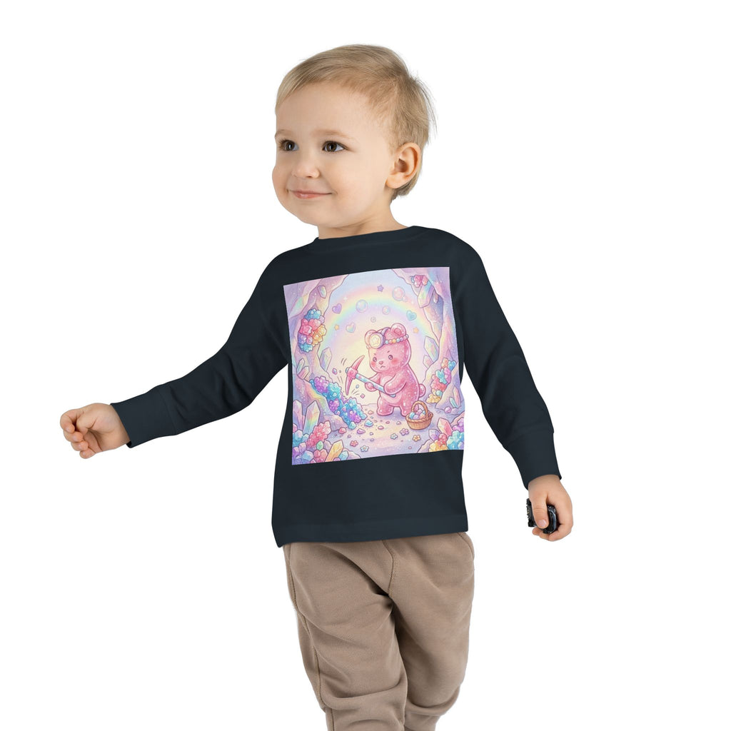 Rock Candy Minor, Pink Oozy Bear Gummy Friend- Graphic Long Sleeve Shirt