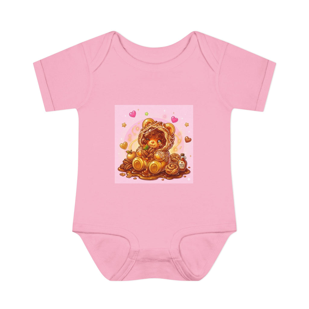 Maple Pecan Danish Gooey Gummy Bear in Puff PJs Baby Onesie