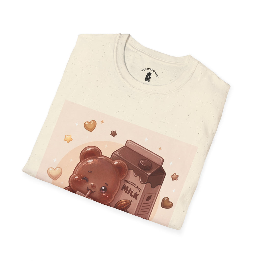 Cute Kawaii Gooey Gummy Milk Chocolate Milk Bear Cartoon Graphic T-Shirt