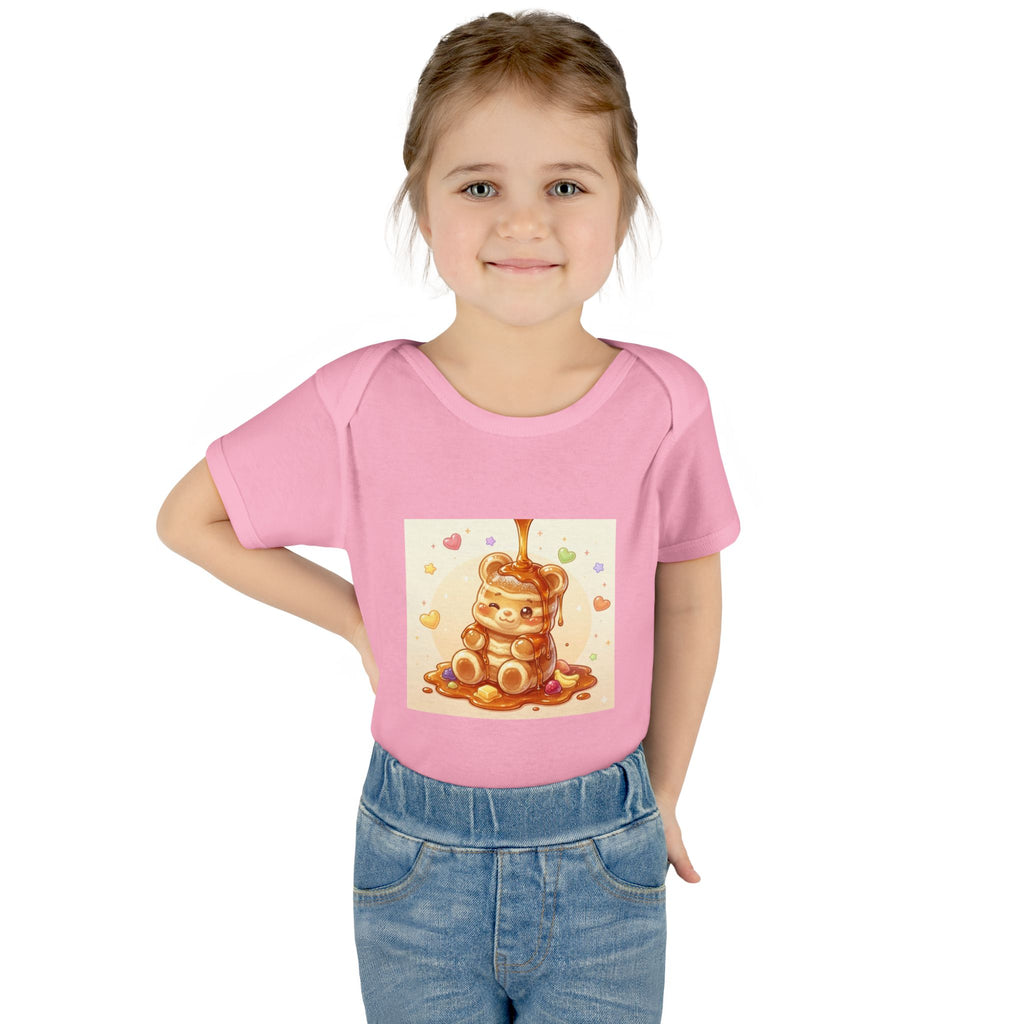 Fluffy Gooey Pancake Gummy Bear Baby Bodysuit — Cute Gummy bear Infant Onesie