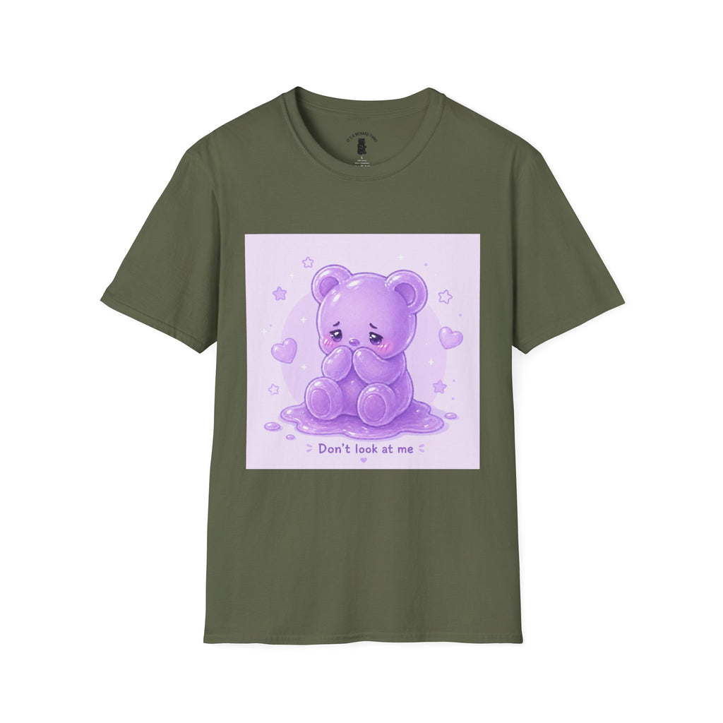 "Don't Look at Me" Shy gooey Gummy bear Kawaii T-Shirt