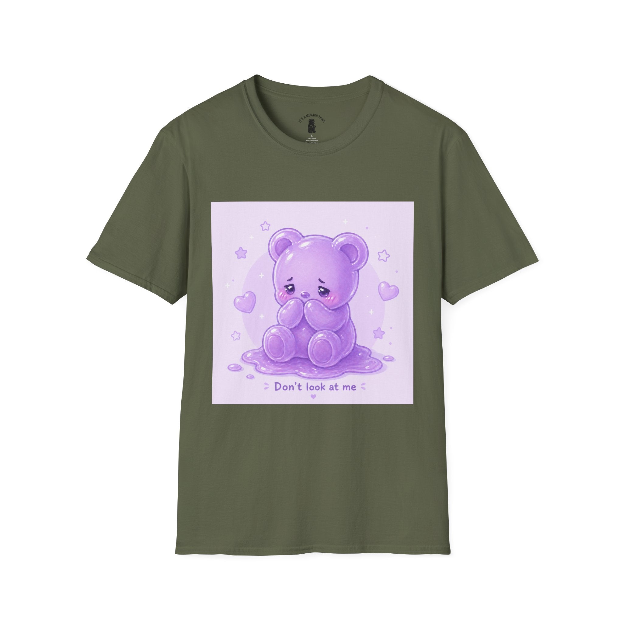 "Don't Look at Me" Shy gooey Gummy bear Kawaii T-Shirt