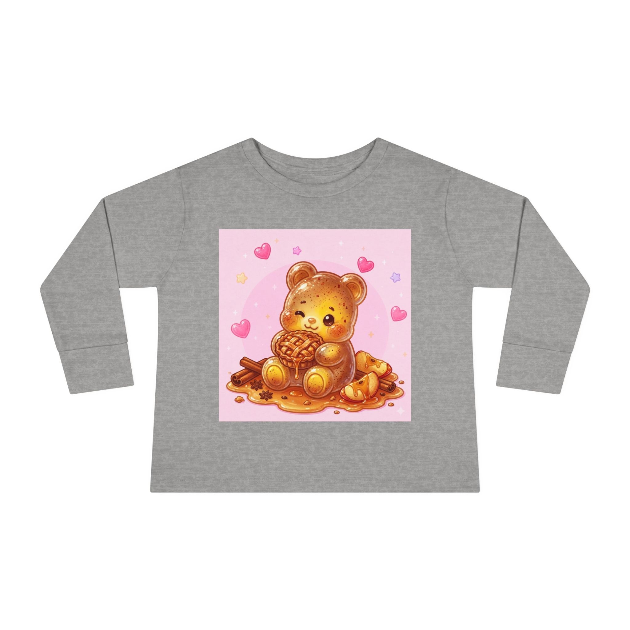 Cinnamon Sweet Fresh Apple Pie, Oozy Bear Gummy Friend- Kids Long Sleeve Shirt