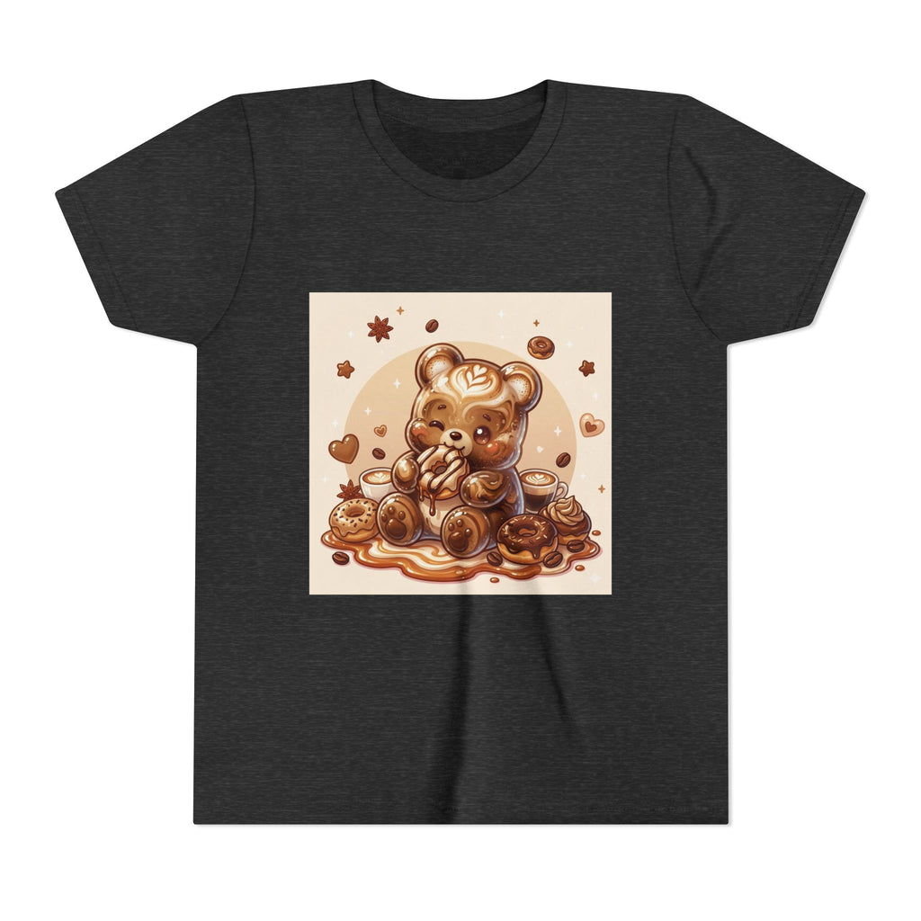 Coffee & Donuts Gooey Gummy Bear Graphic Kids Shirt