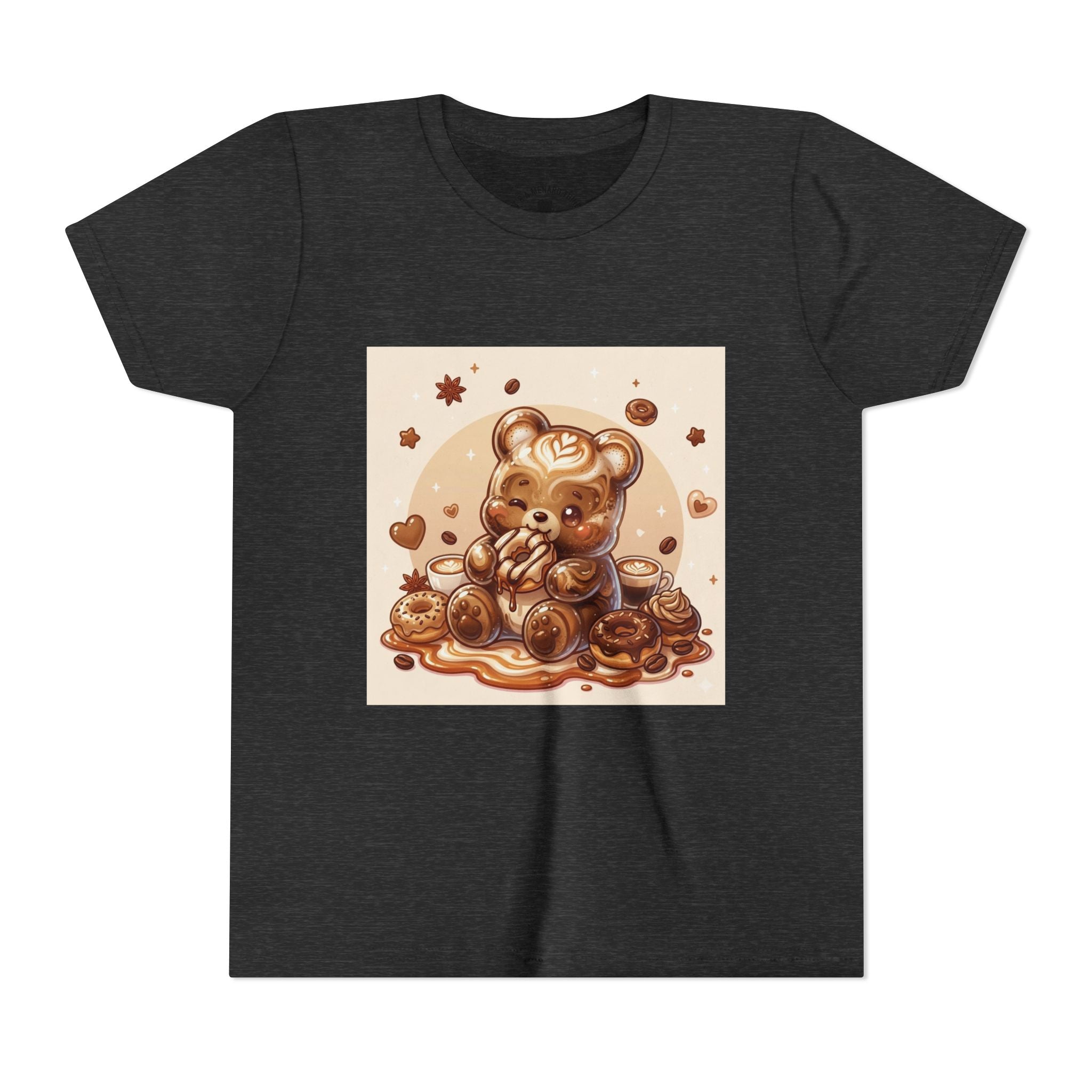 Coffee & Donuts Gooey Gummy Bear Graphic Kids Shirt