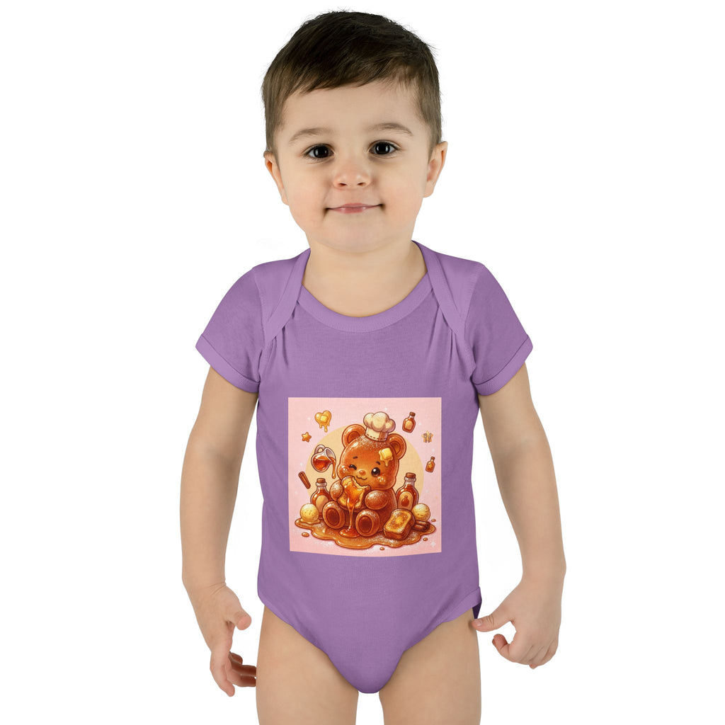 French Toast Gooey with Syrup Gummy Bear & Hearts Design