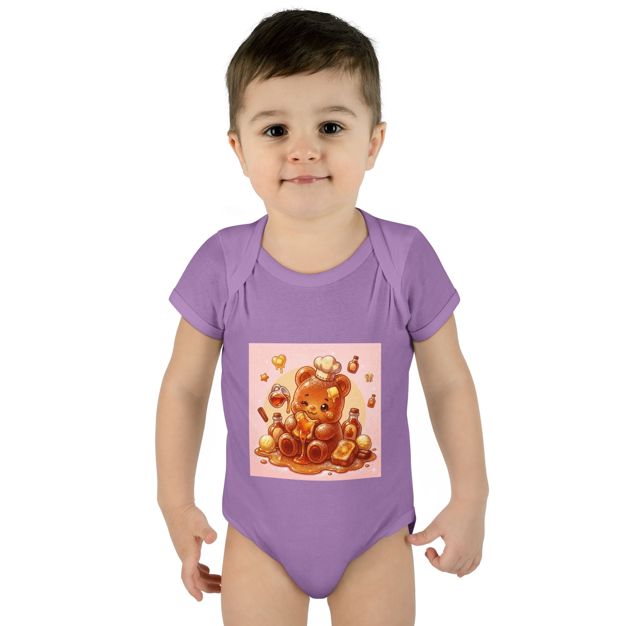 French Toast Gooey with Syrup Gummy Bear & Hearts Design