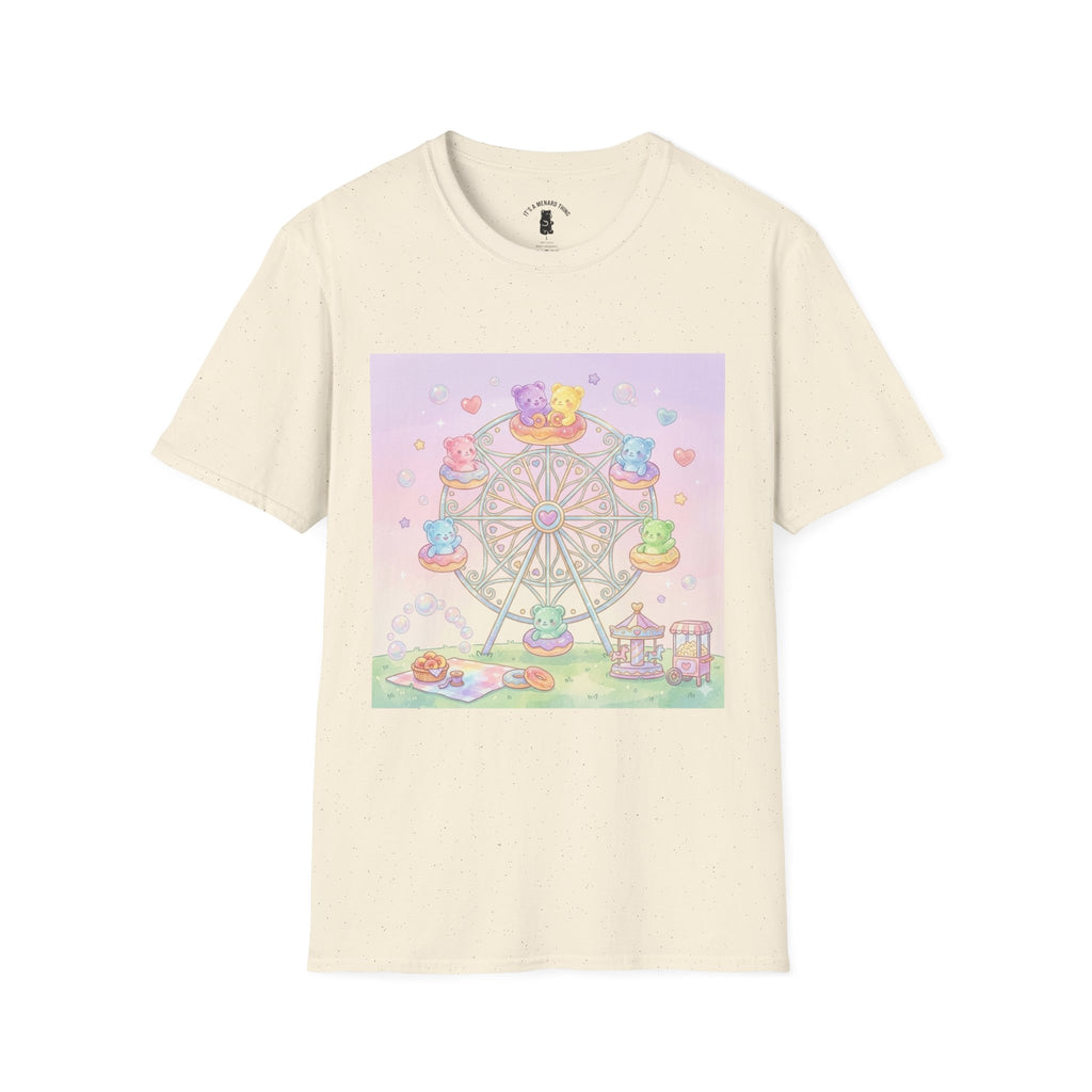 Carnival, Riding the Ferris Wheel with Gooey Gummy Friends T-Shirt — Cute Graphic Tee