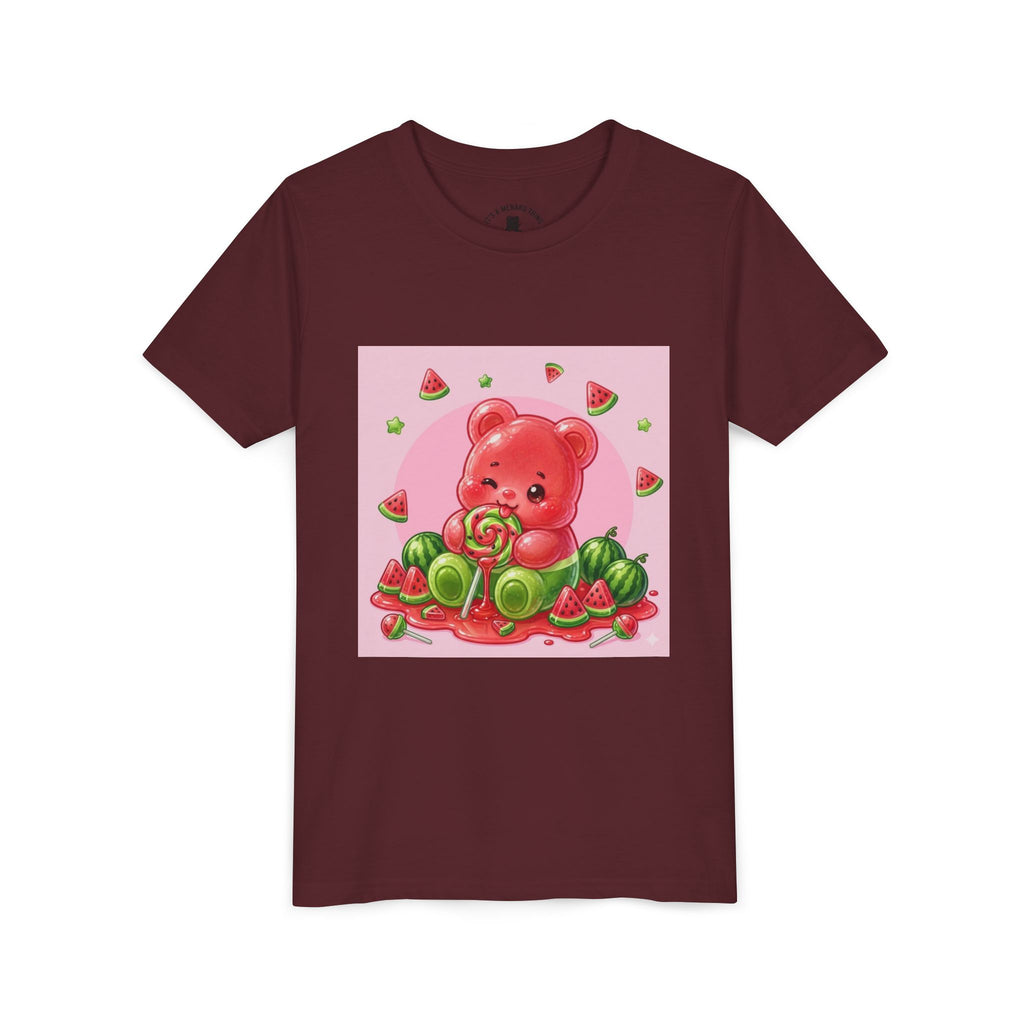 Watermelon Swirl Lollipop Gooey Gummy Bear- Youth Shirt