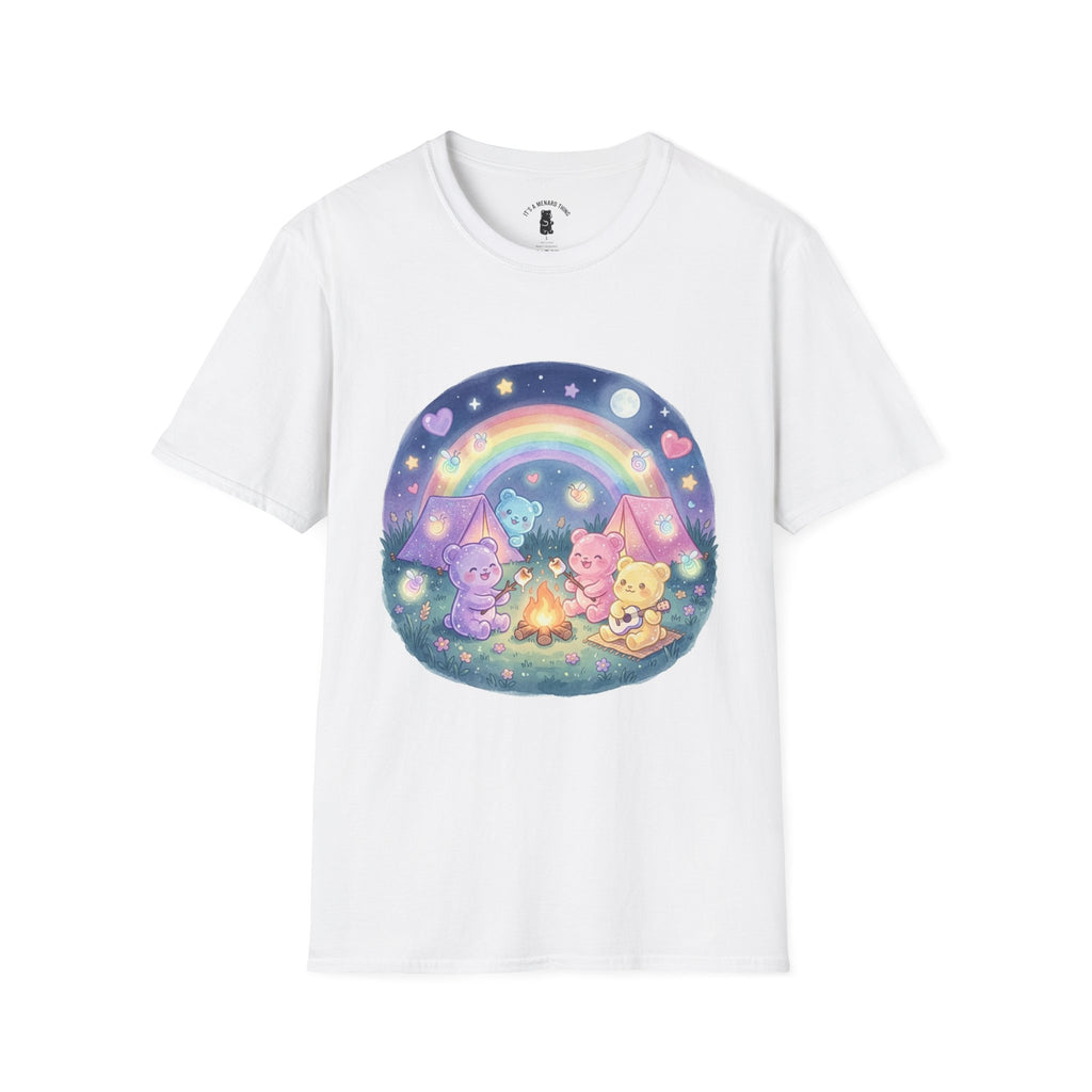 Campfire days and Toasted Marshmallows, Gooey Gummy Friends- Kawaii Graphic T-Shirt