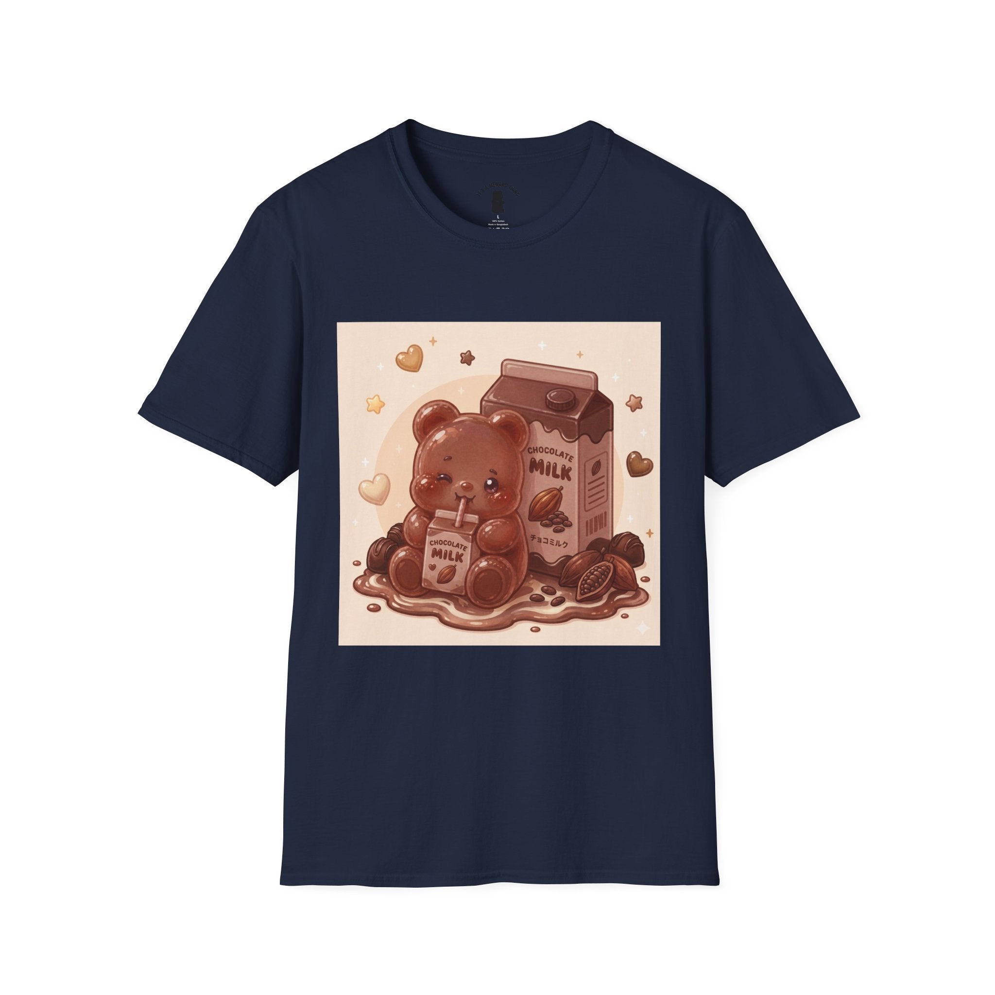 Cute Kawaii Gooey Gummy Milk Chocolate Milk Bear Cartoon Graphic T-Shirt