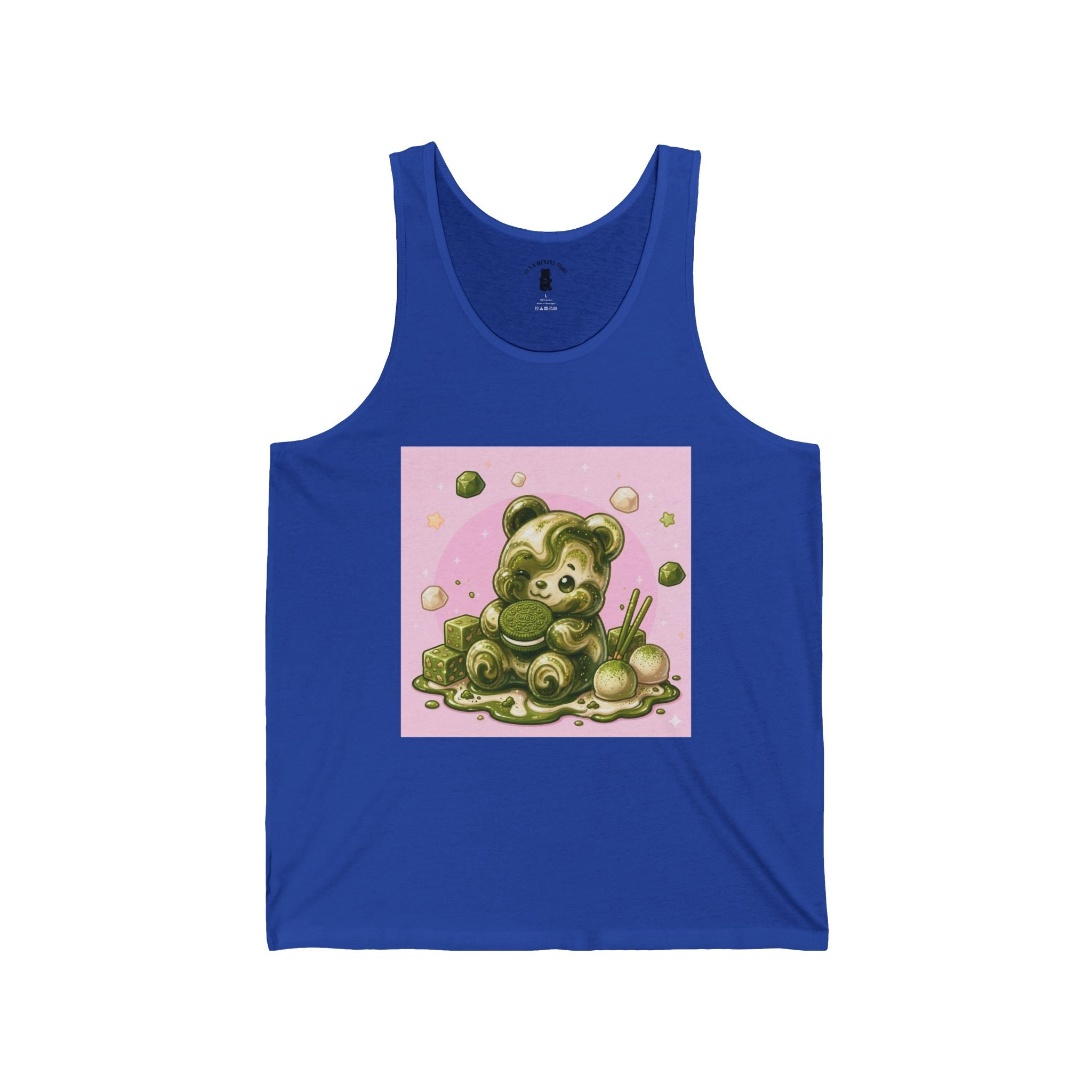 Matcha Cream & Mochi Gooey Gummy Bear— Cute Graphic Tank Top
