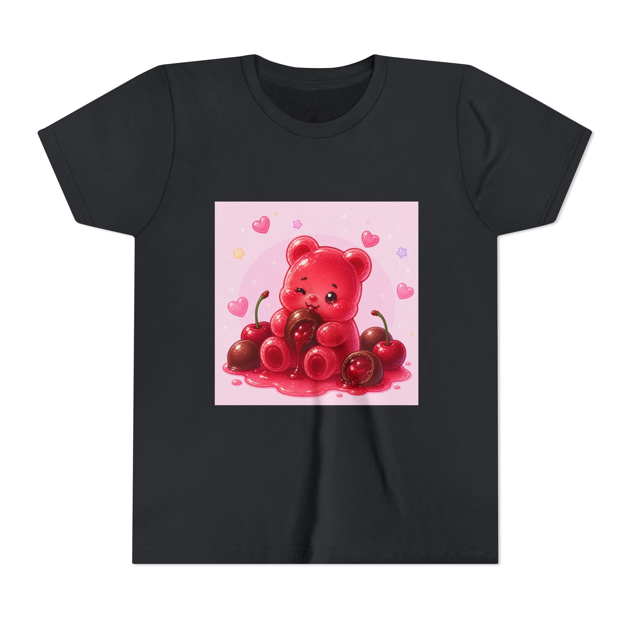 Red Gooey Gummy Bear with Chocolate & Cherries Youth T‑Shirt