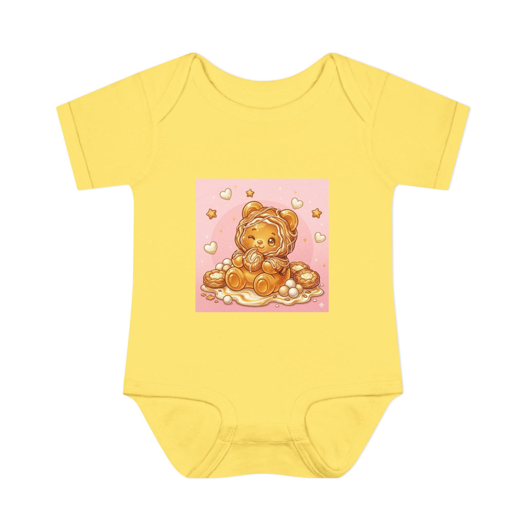 Cheese Danish Gooey Gummy bear in Puff PJs- Baby Onesie
