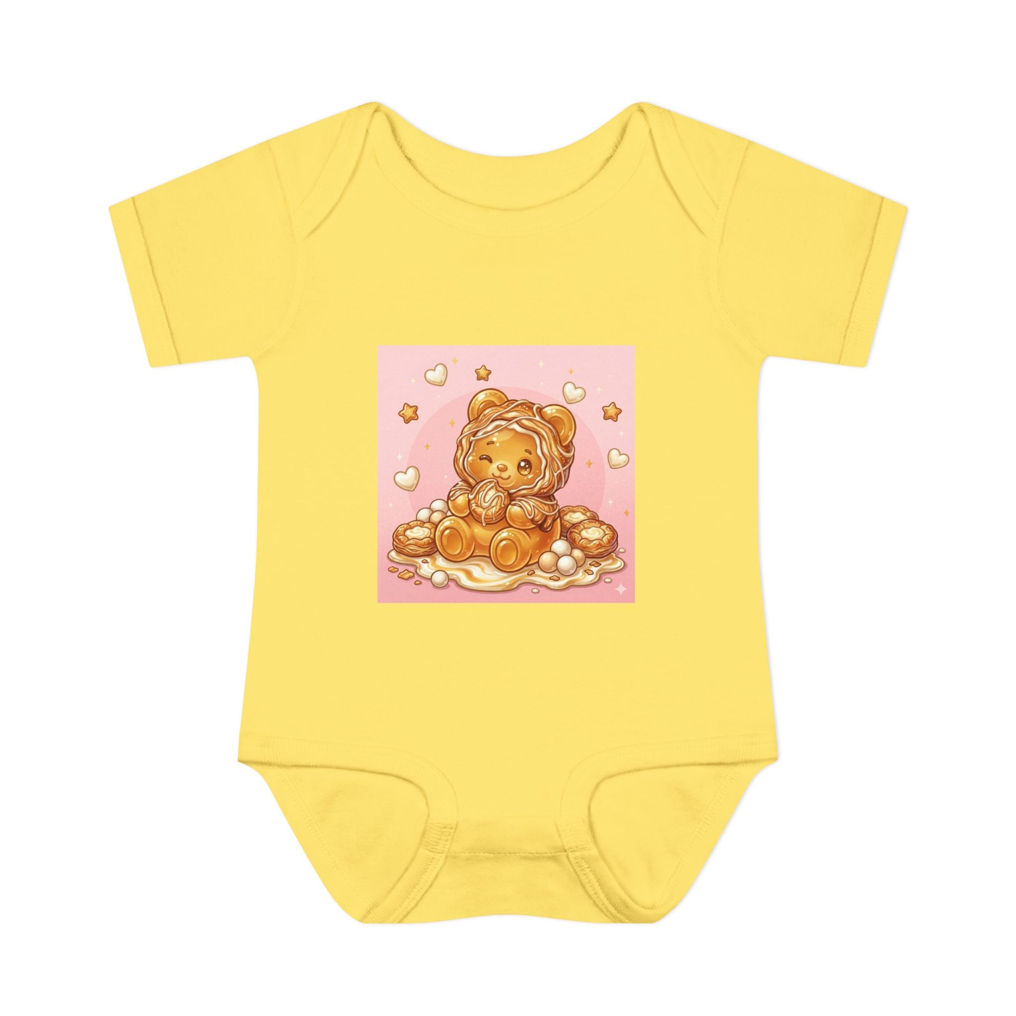 Cheese Danish Gooey Gummy bear in Puff PJs- Baby Onesie
