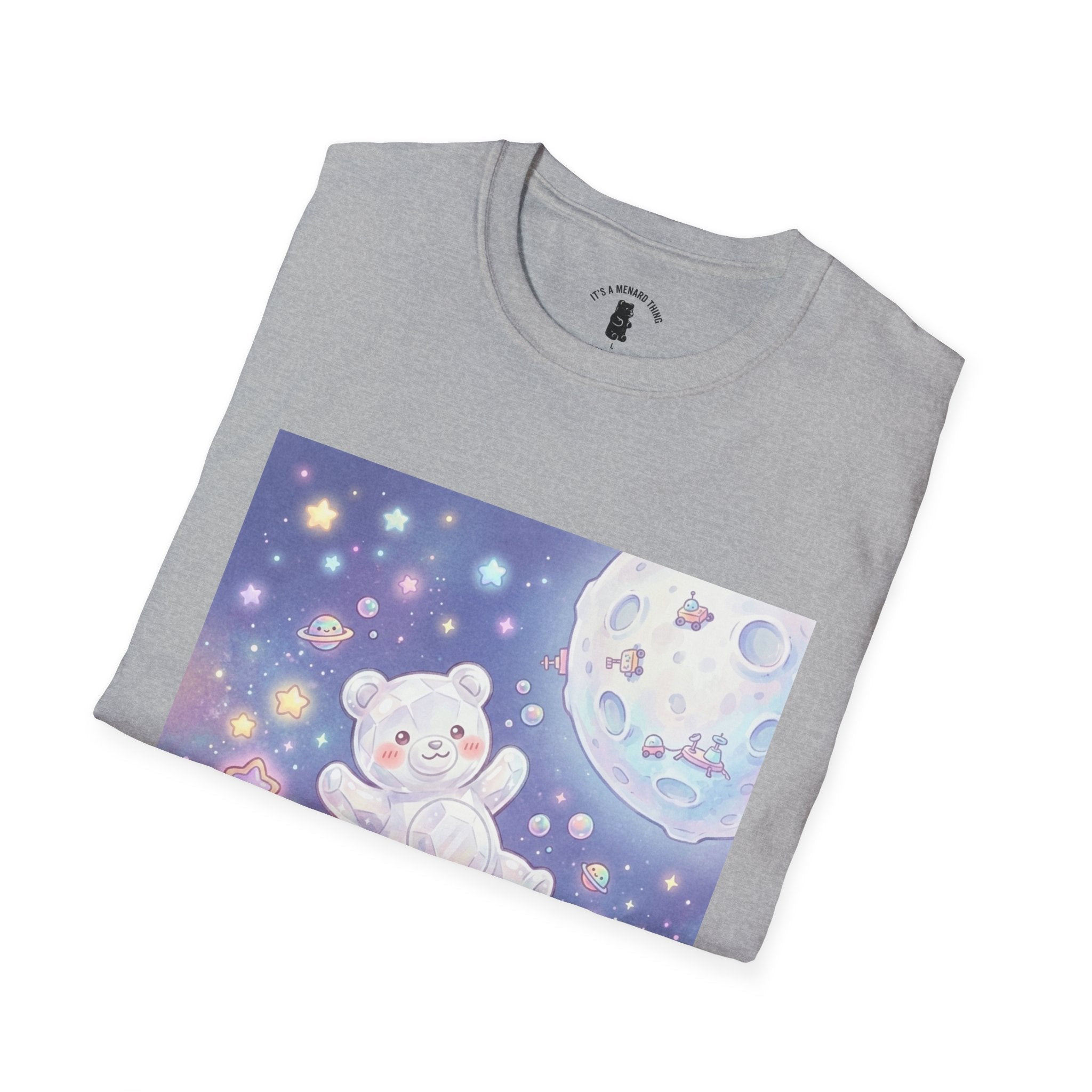 Float Me To The Moon, Crytal White Gooey Gummy Bear — Pastel Graphic T-Shirt