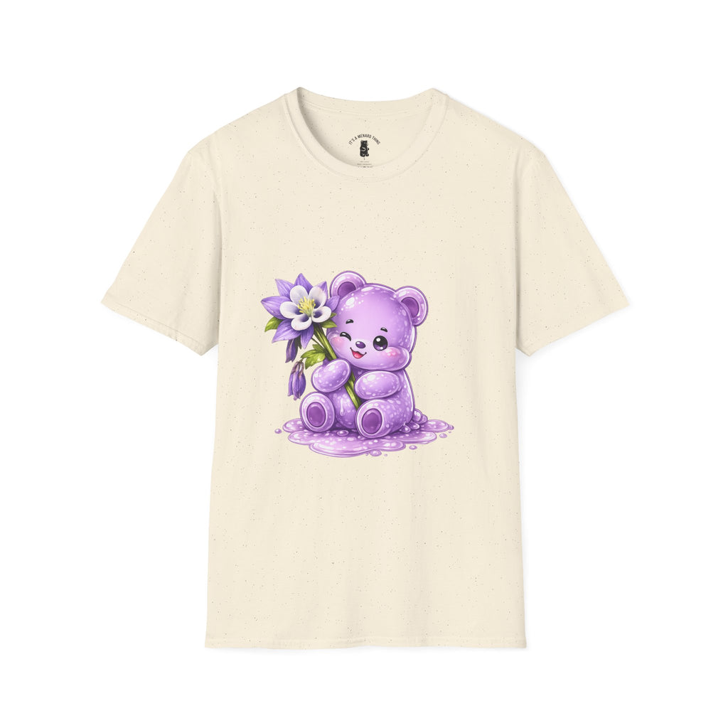 Pretty Purple Flower, Special Oozy Bear Gummy- Graphic Shirt