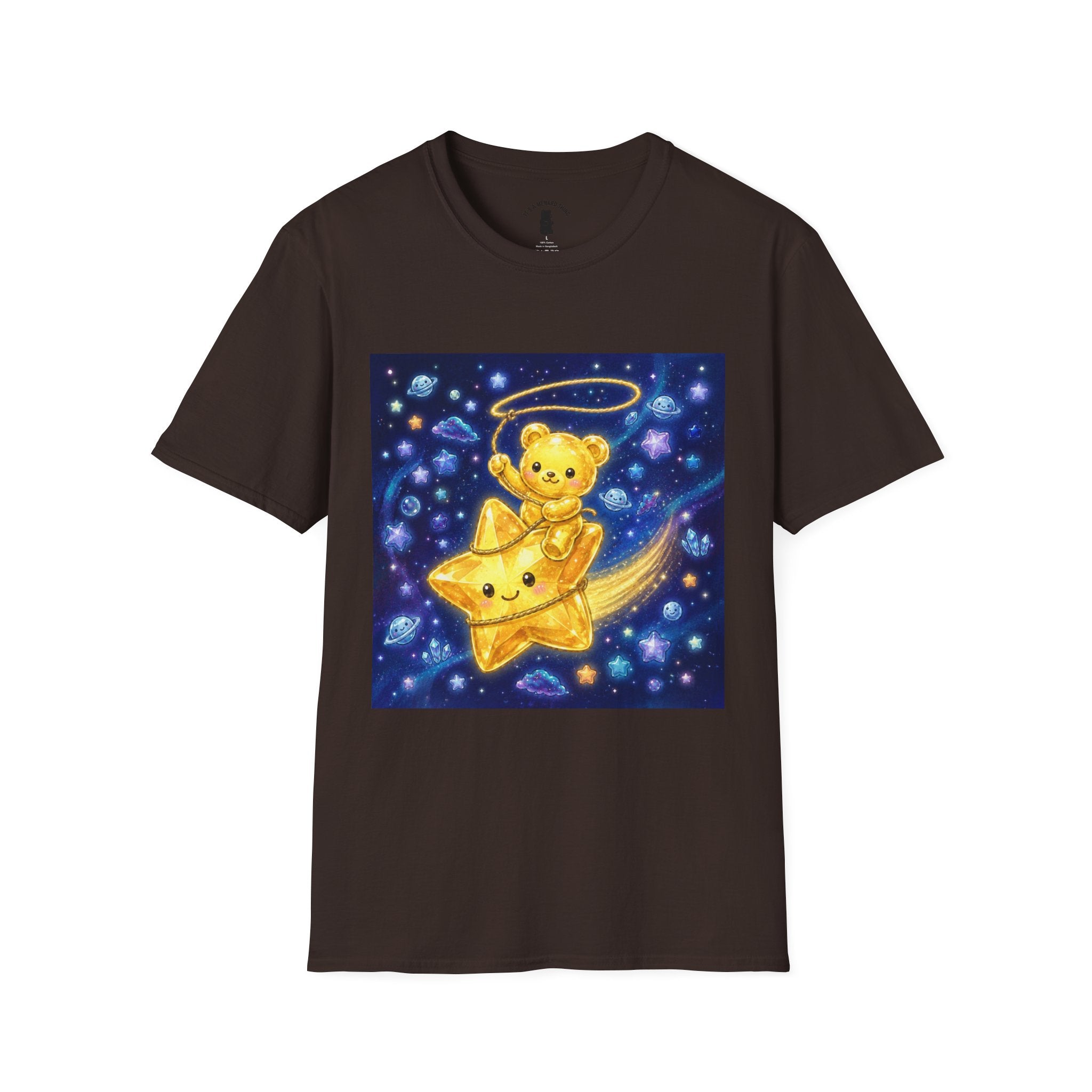 Rodeo Star, Golden Crstyal Gooey Gummy Bear- Kawaii Graphic T-Shirt