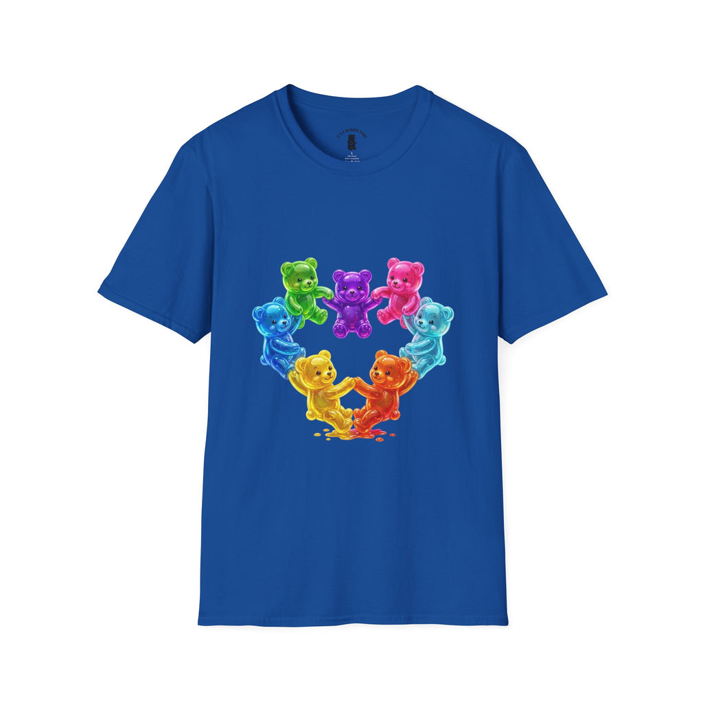 Holding Hands Into Heart Oozy Bear Gummy Friends- Graphic Shirt
