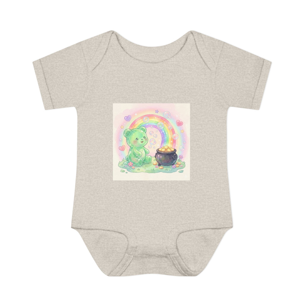 Rainbow Gooey Gummy Bear Found Inner Treasure – Cute St. Patrick’s Day Luck Baby Onesie