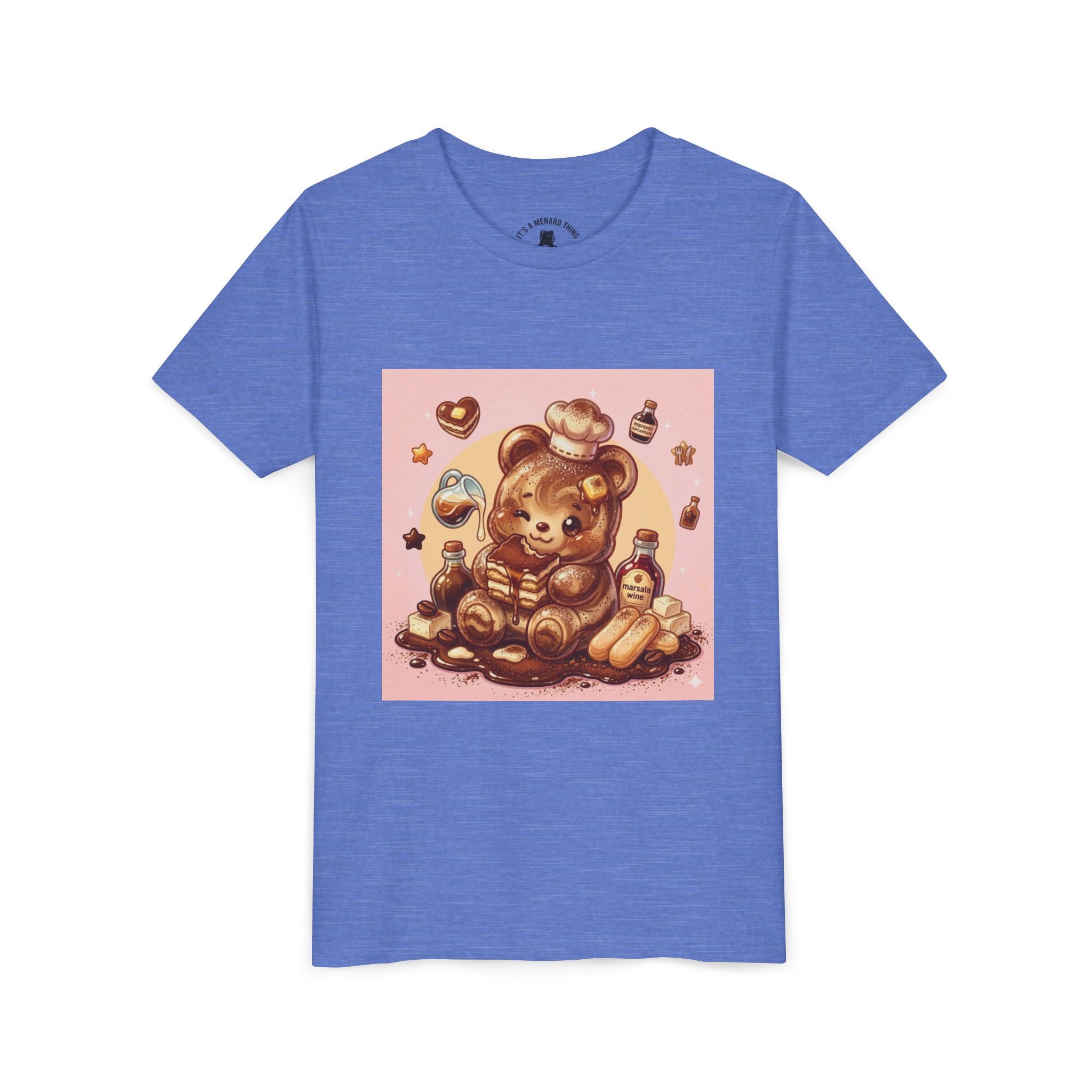 Tiramisu Gooey Gummy Chef Bear Graphic Youth T-Shirt