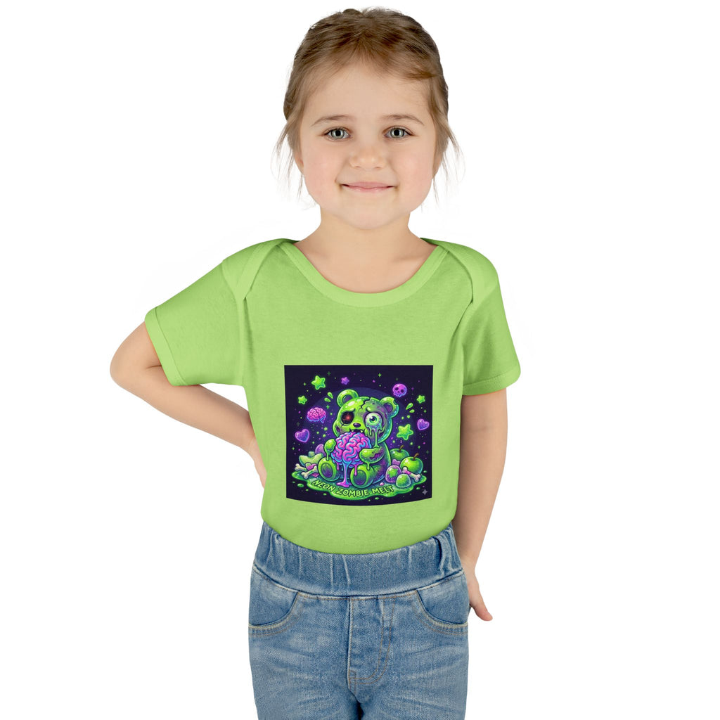 Baby Bodysuit — Neon Zombie Halloween Gooey Gummy Bear