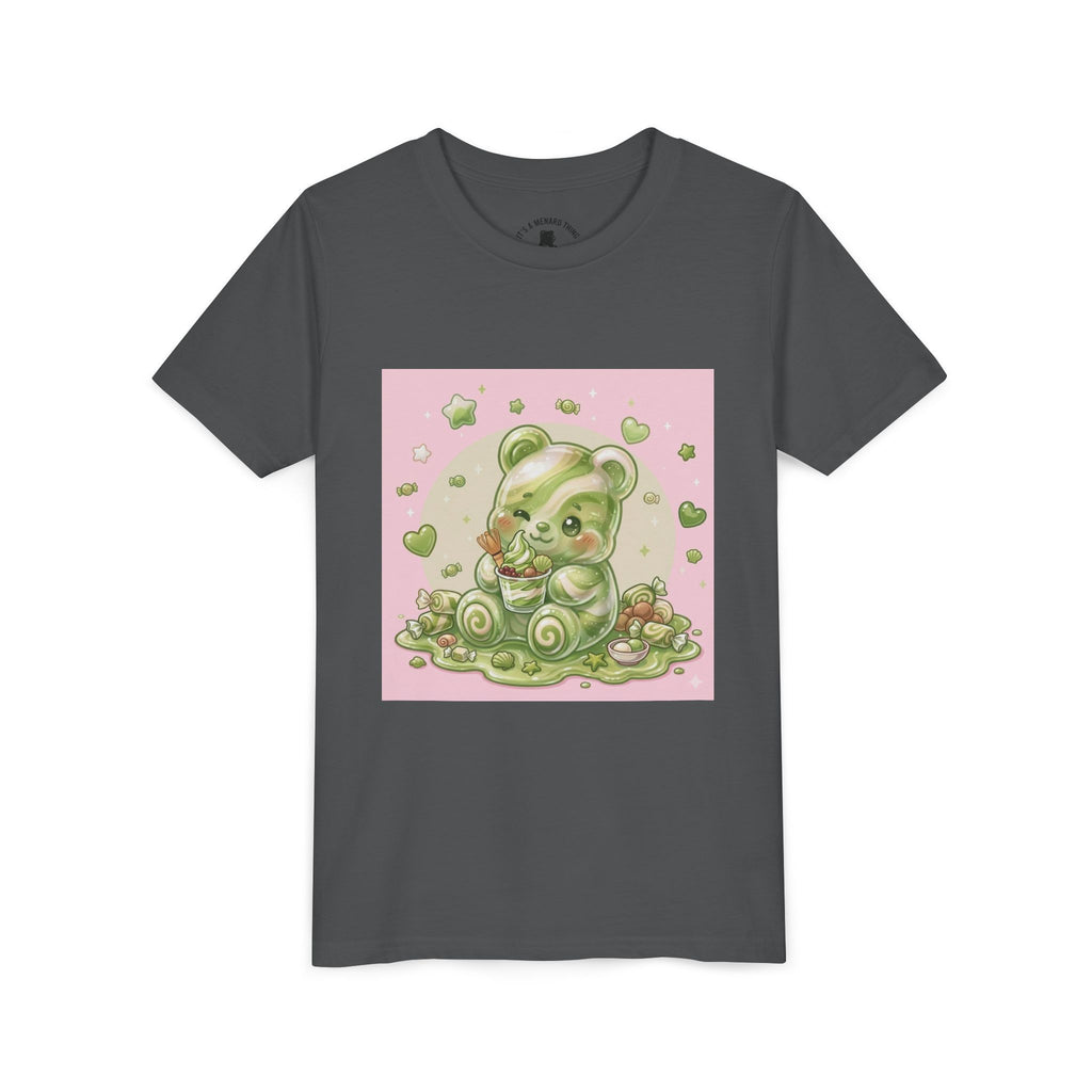 Matcha and Cream Gooey Gummy Bear Graphic Youth T-Shirt