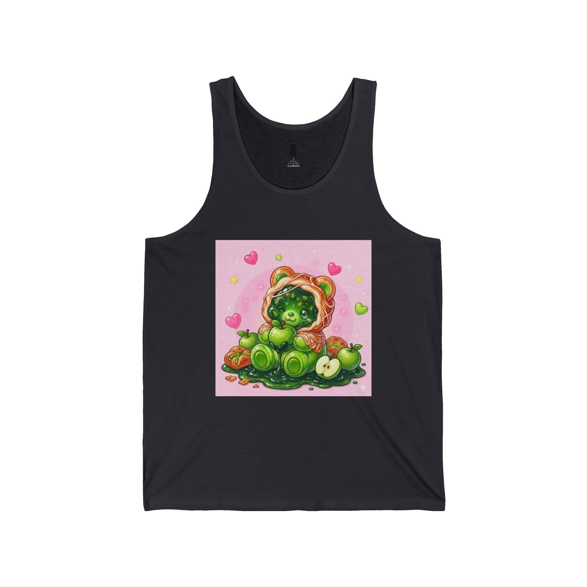Green Apple Danish, Special Puff Pastry Gooey Gummy Bear — Kawaii Graphic Tank Top