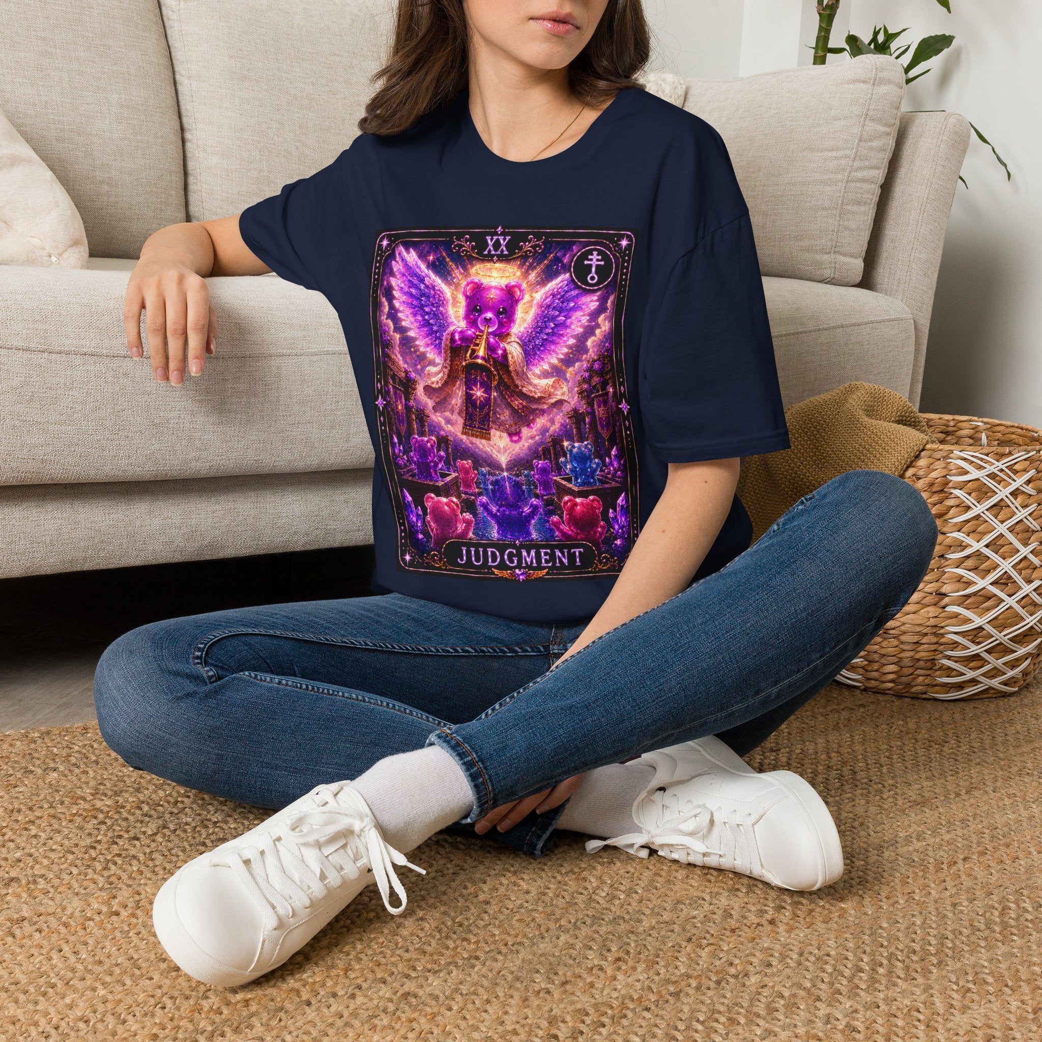 Judgment Tarot Mystic Purple Angel Oozy Bear Gummy Special Addition- Graphic Shirt