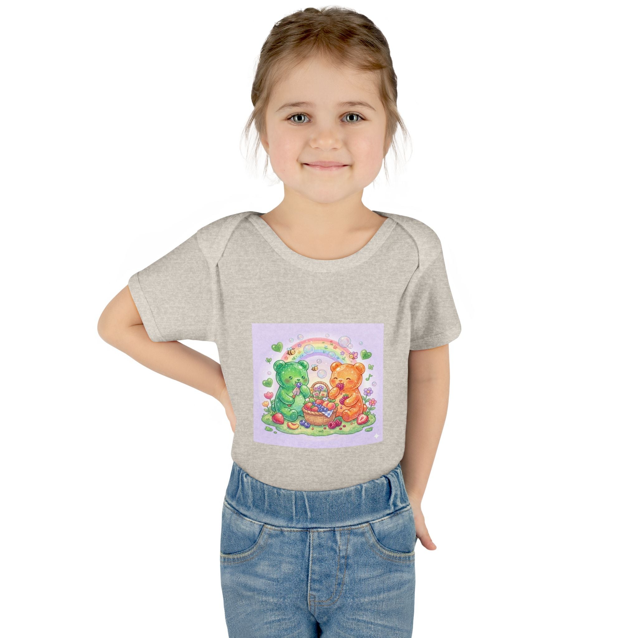 Fruit Garden Eating Gooey Gummy Bears Infant Bodysuit — Baby Shower Gift
