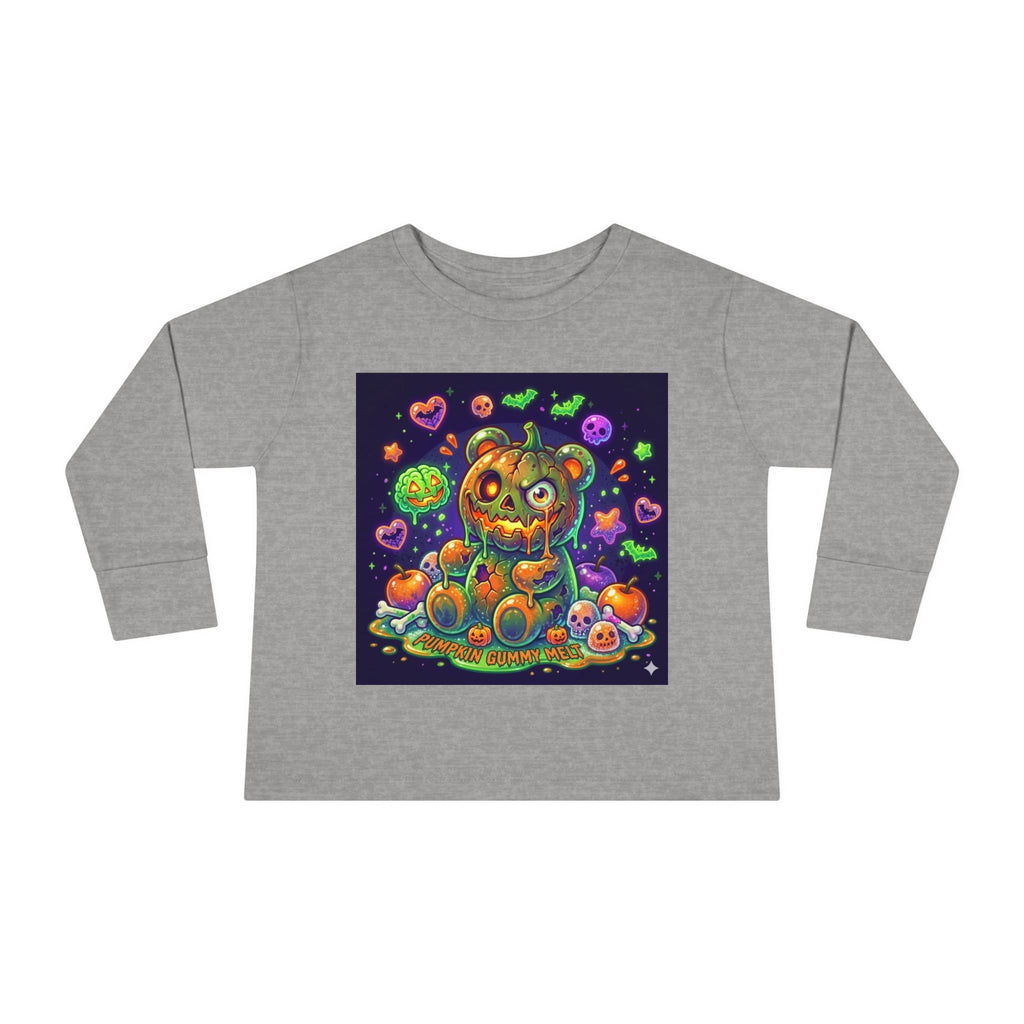 Pumpkin Oozy Bear, Halloween Special- Kids Graphic Long Sleeve Shirt