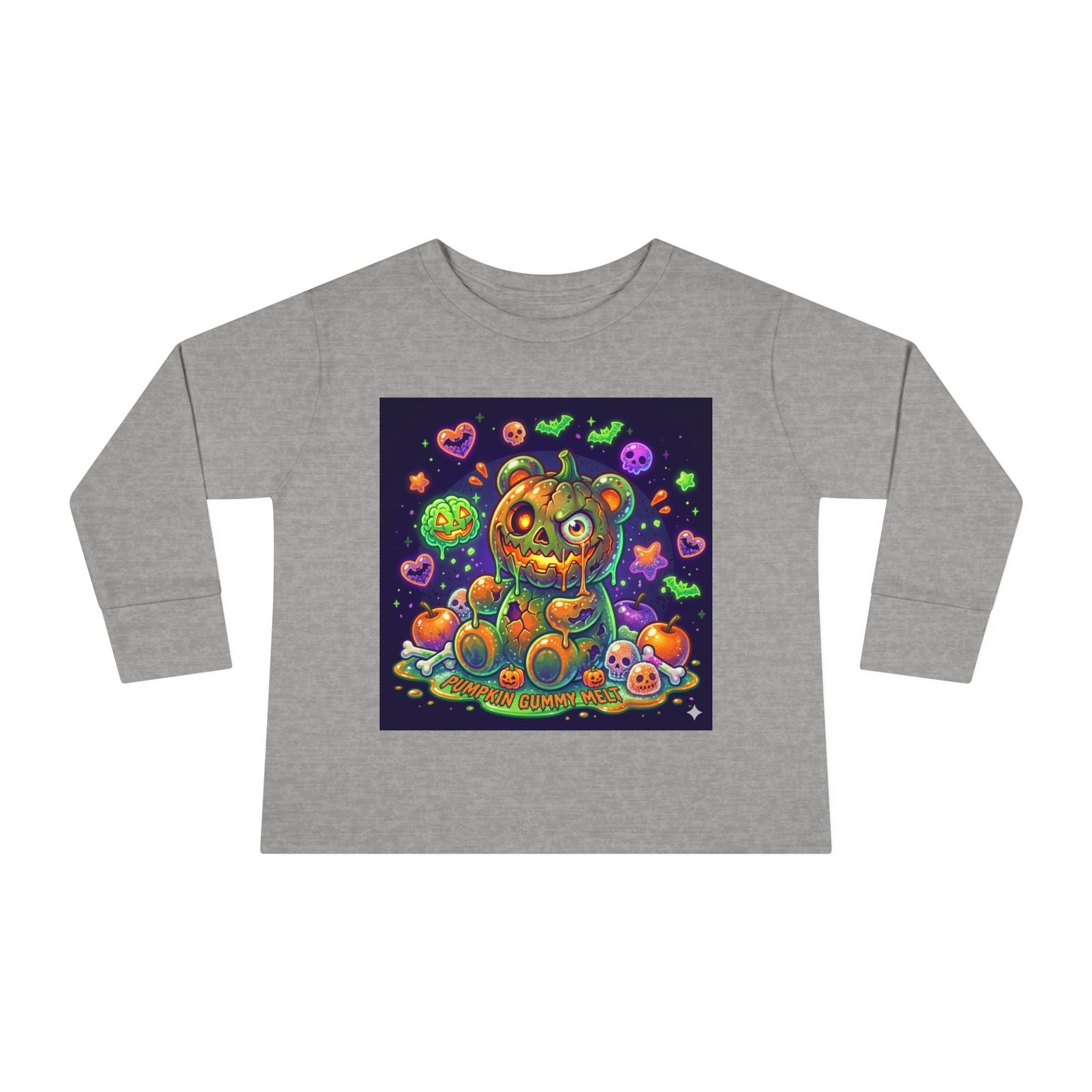 Pumpkin Oozy Bear, Halloween Special- Kids Graphic Long Sleeve Shirt