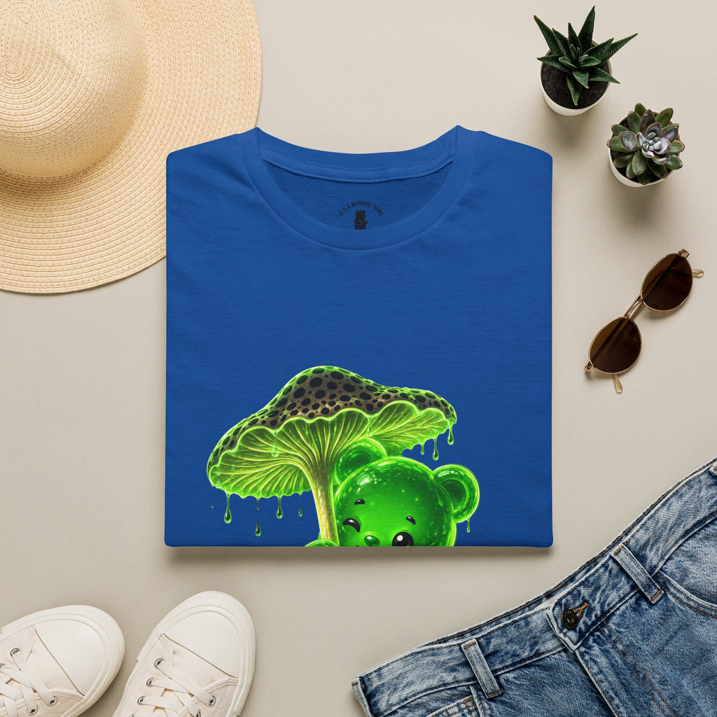 Glowing Green Neon Mushroom Special Addition, Oozy Bear Friend- Graphic Shirt