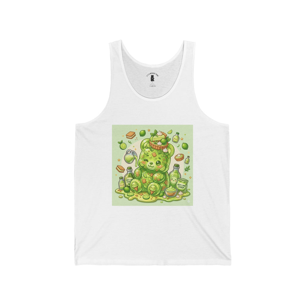 Key Lime Pie & Whipe Cream, Green Gooey Gummy Bear — Kawaii Graphic Tank