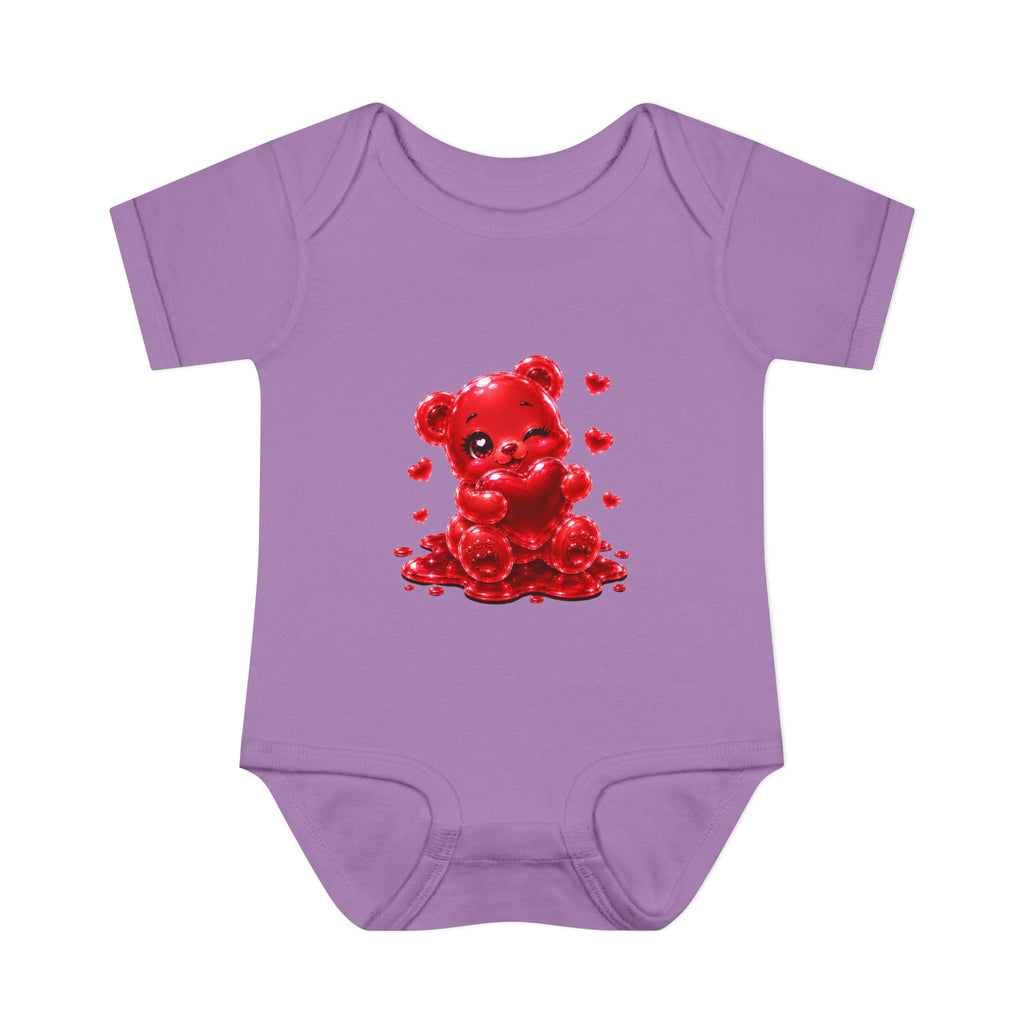 Special Red Heart Oozy Bear Baby Gummy Cutie Addition- Graphic Onesie