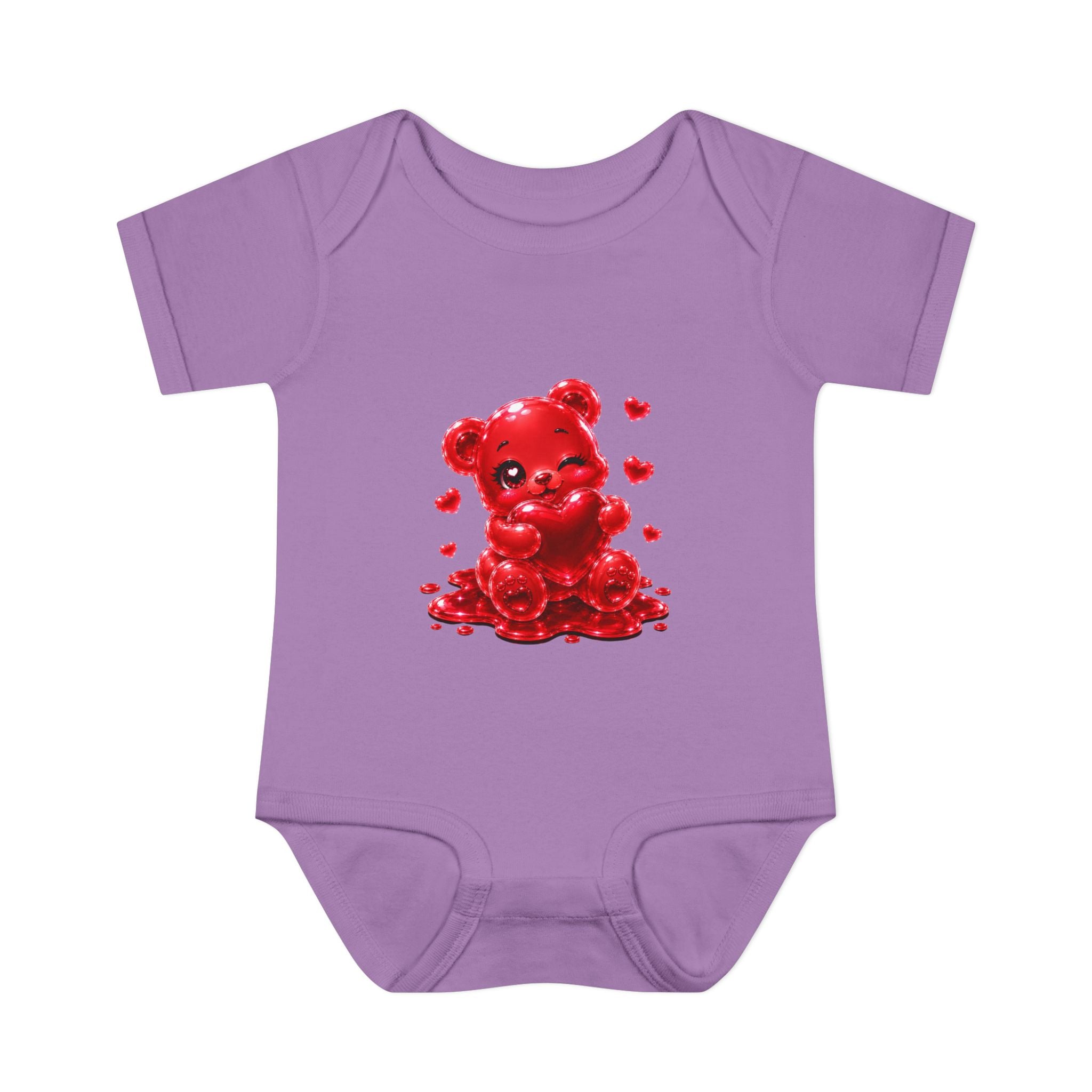 Special Red Heart Oozy Bear Baby Gummy Cutie Addition- Graphic Onesie