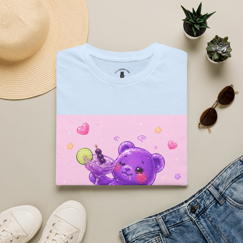 Special Wine to Dine, Purple Oozy Boozy Gummy Drinking Pal- Kawaii Graphic Shirt