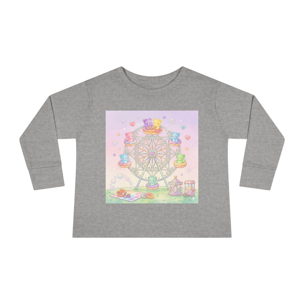 Pastel Carnival Ferris Wheel, Oozy Bear Gummy Friends- Graphic Long Sleeve Shirt
