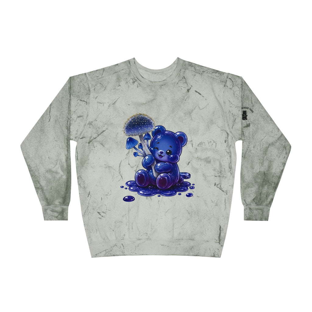 Special Pretty Blue Mushroom, Gooey Gummy Bear Friends -Kawaii Graphic Sweatshirt