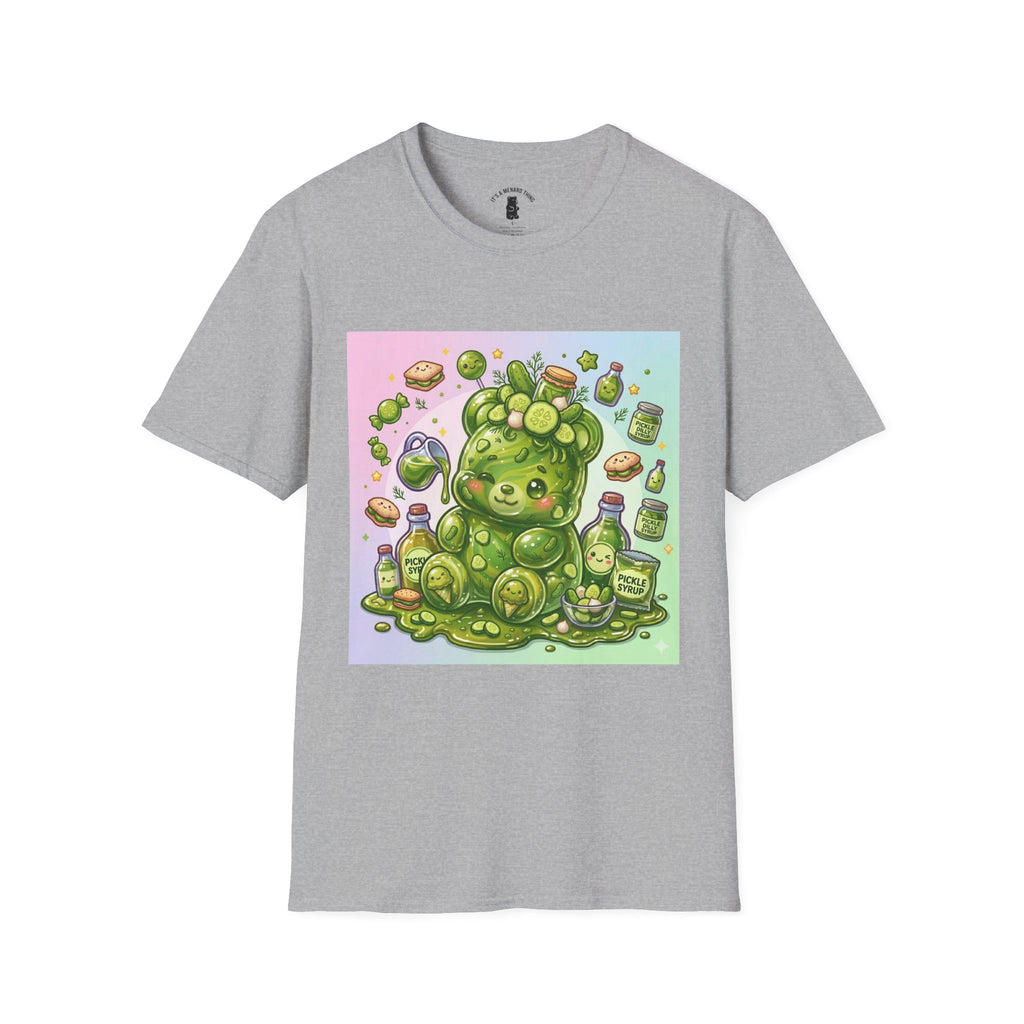 Sour Dill Pickle, Exotic Gooey Gummy Bear — Kawaii Graphic T-Shirt
