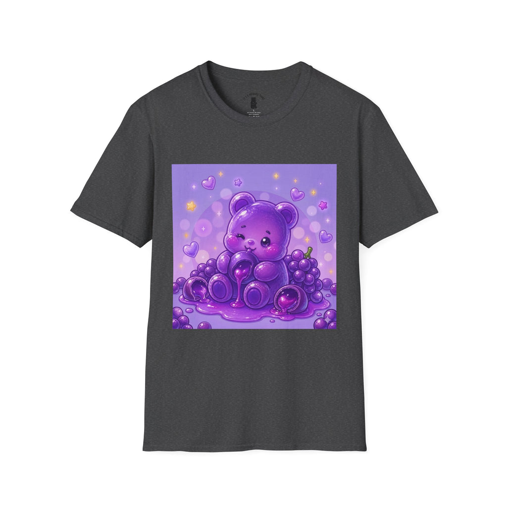 Gooey Purple Grape Gummy Bear  – Kawaii Teddy Graphic Tee