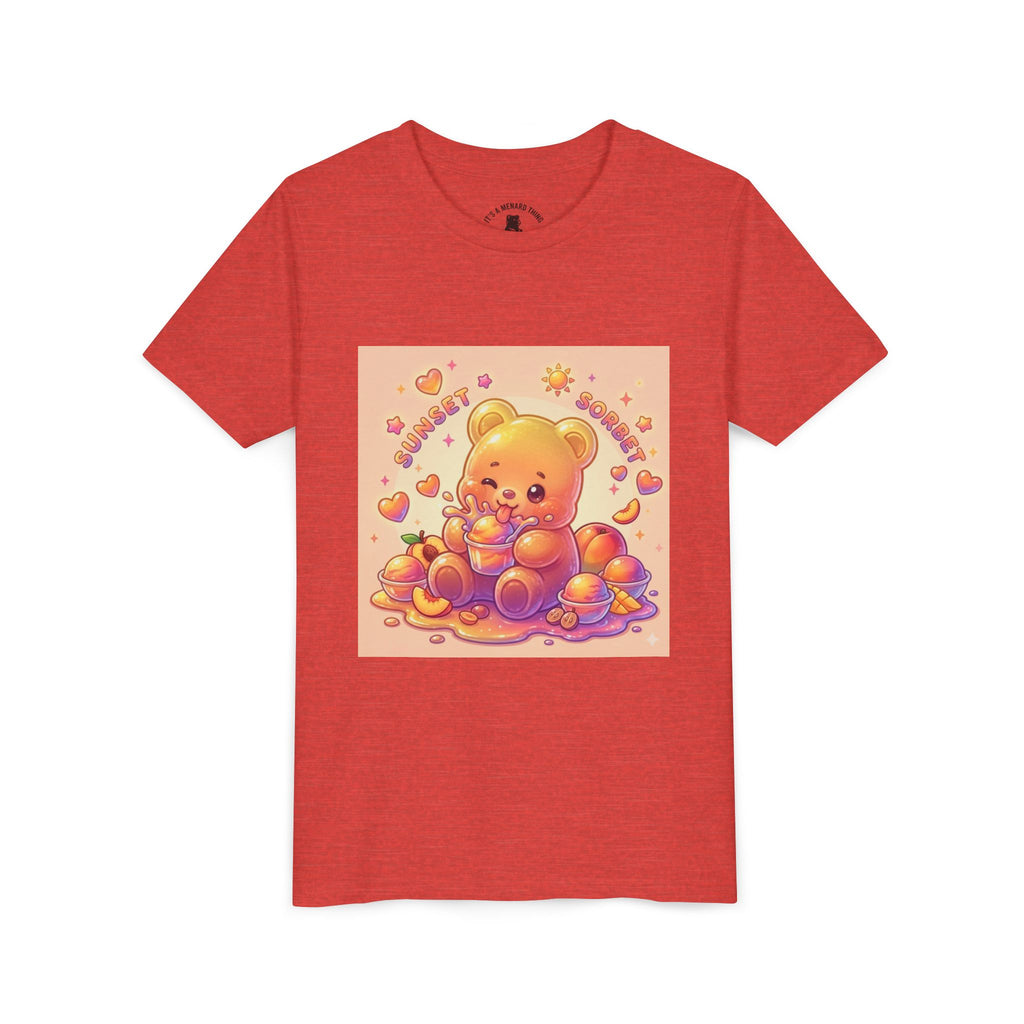 Sunny Peach Sorbet Gooey Gummy Bear Kids Graphic Shirt