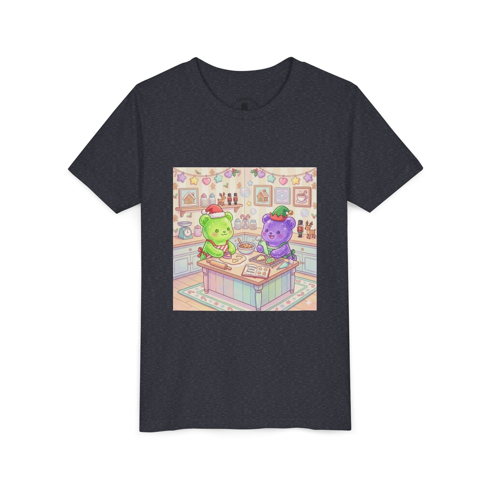 Gooey Gummies making Holiday Cookies T‑Shirt — Cute Pastel Kitchen Baking Design