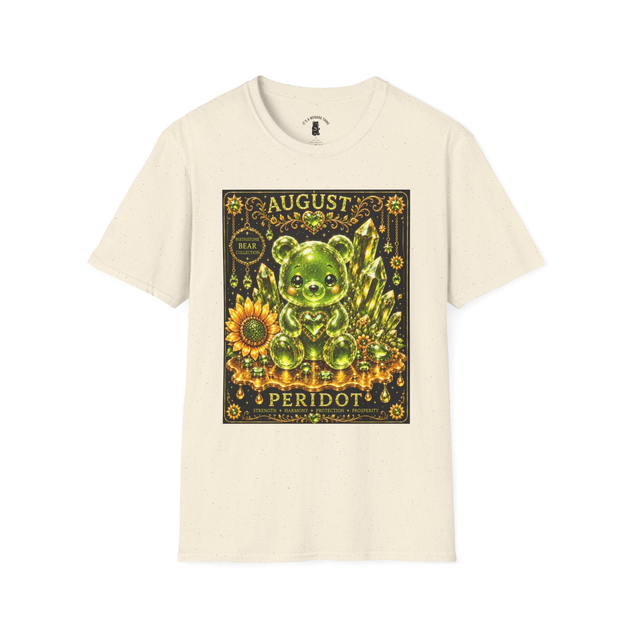 August Peridot Birthstone Oozy Bear Addition- Graphic Shirt