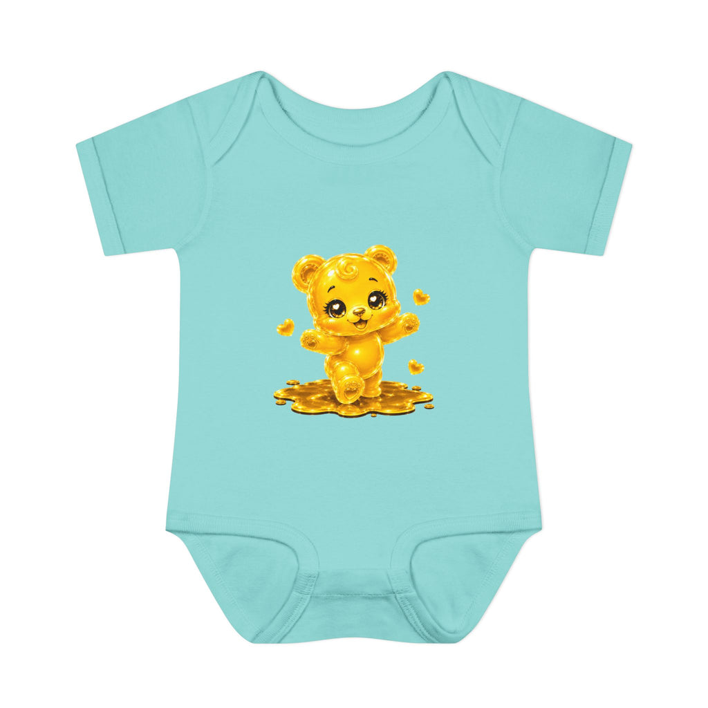Baby Golden Oozy Gummy Bears First Steps, Cutie Addition- Graphic Onesie