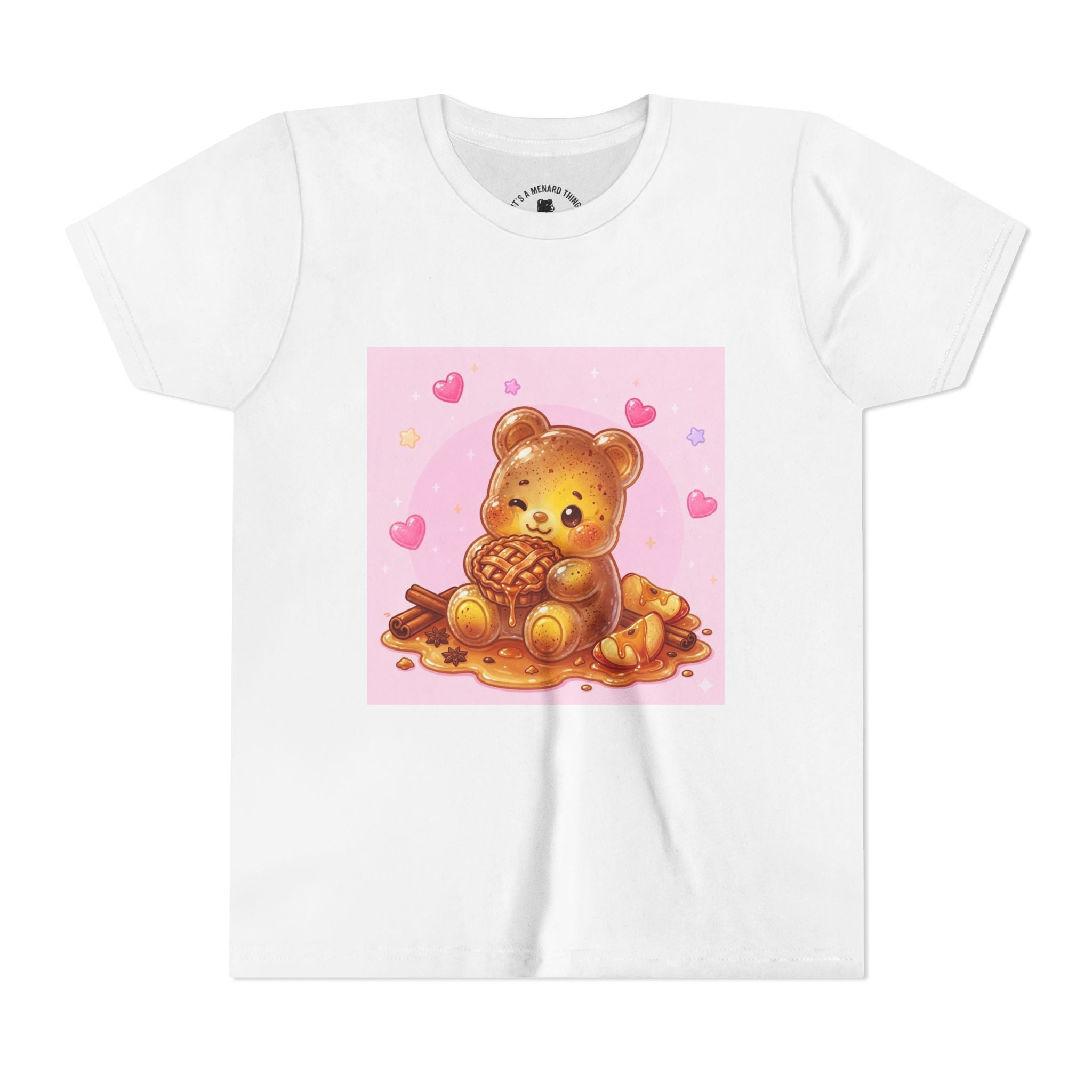 Warm Apple Cinnamon Pie Gooey Gummy Bear Hearts Youth Tee