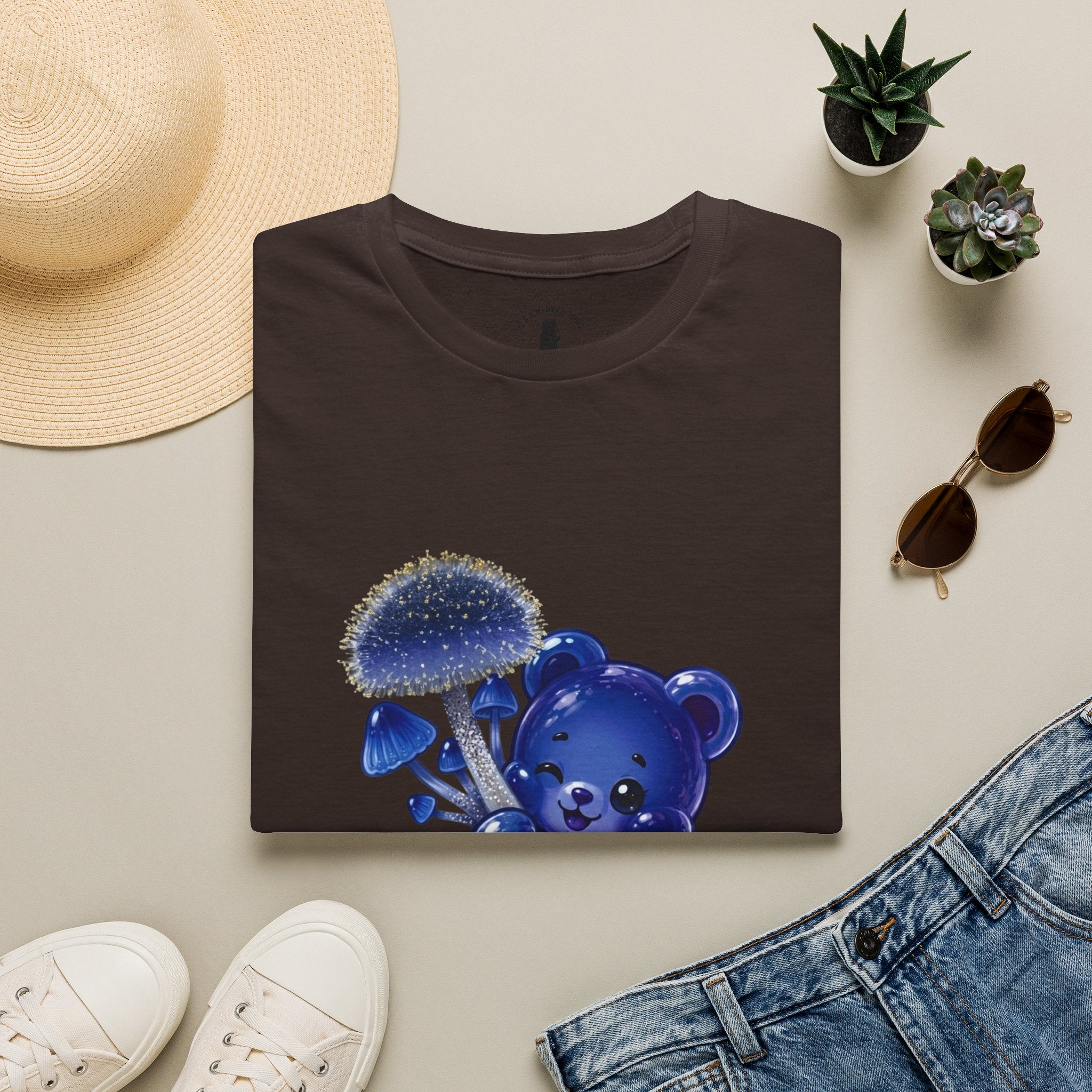 Special Small Blue Mushroom, Oozy Bears Gummy Friend- Graphic Shirt