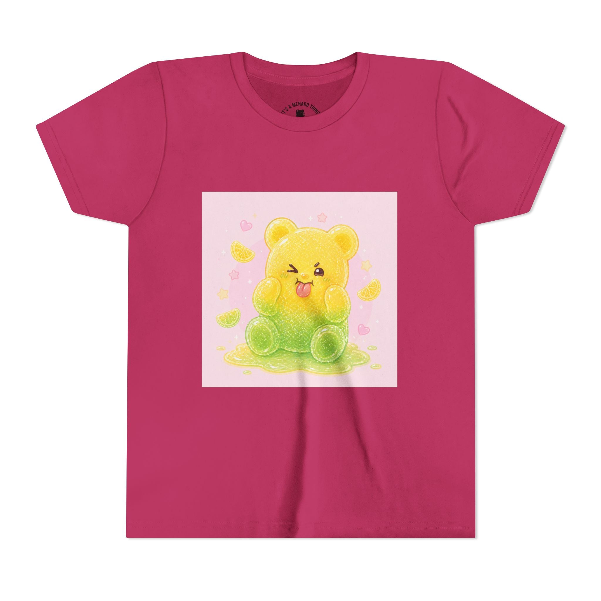 Cute Lemon & Lime Sour Gooey Gummy Bear Kids- Graphic Youth T-Shirt
