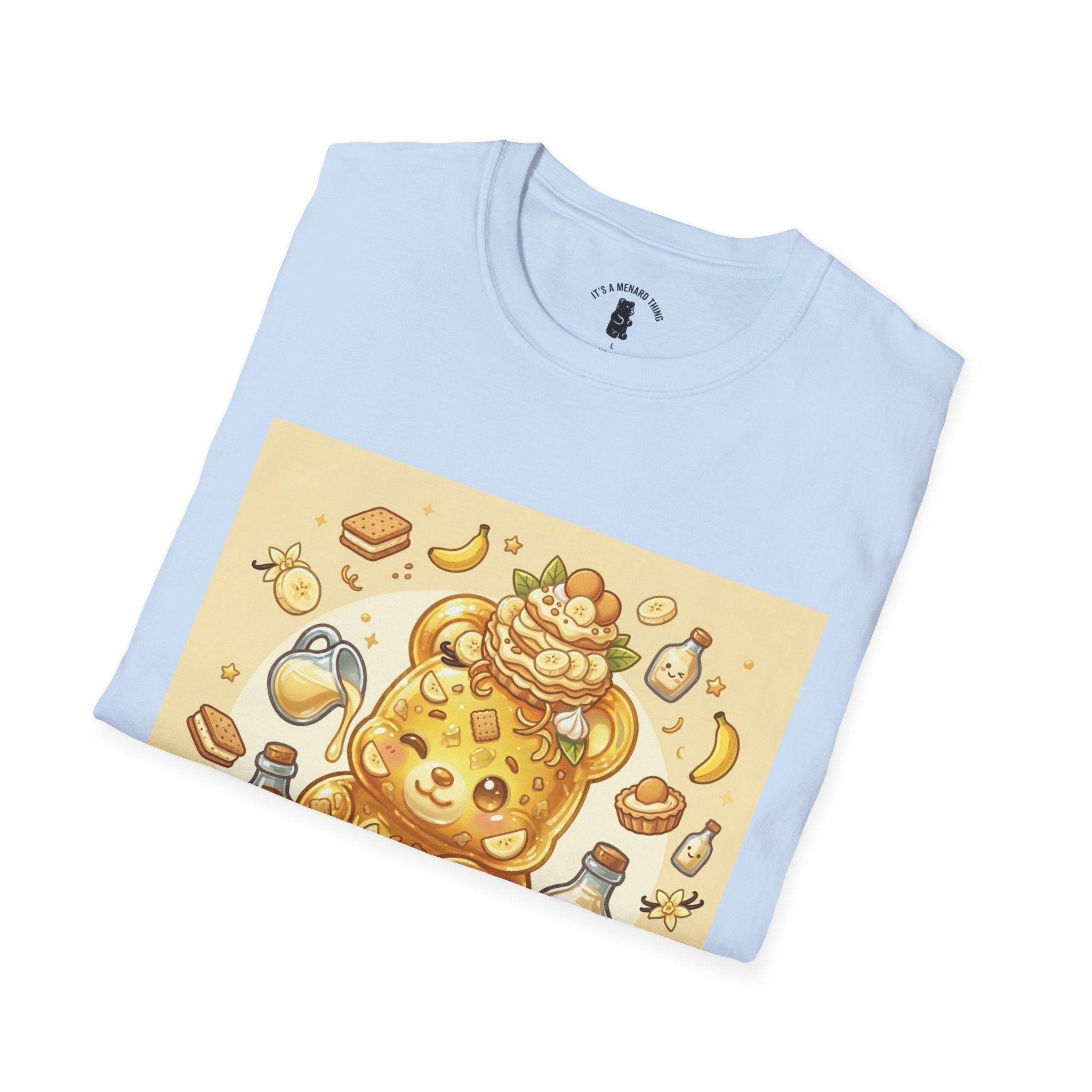 Banana Cream Pudding & Vanilla Cookies, Gooey Gummy Bear — Cute Cartoon T-Shirt